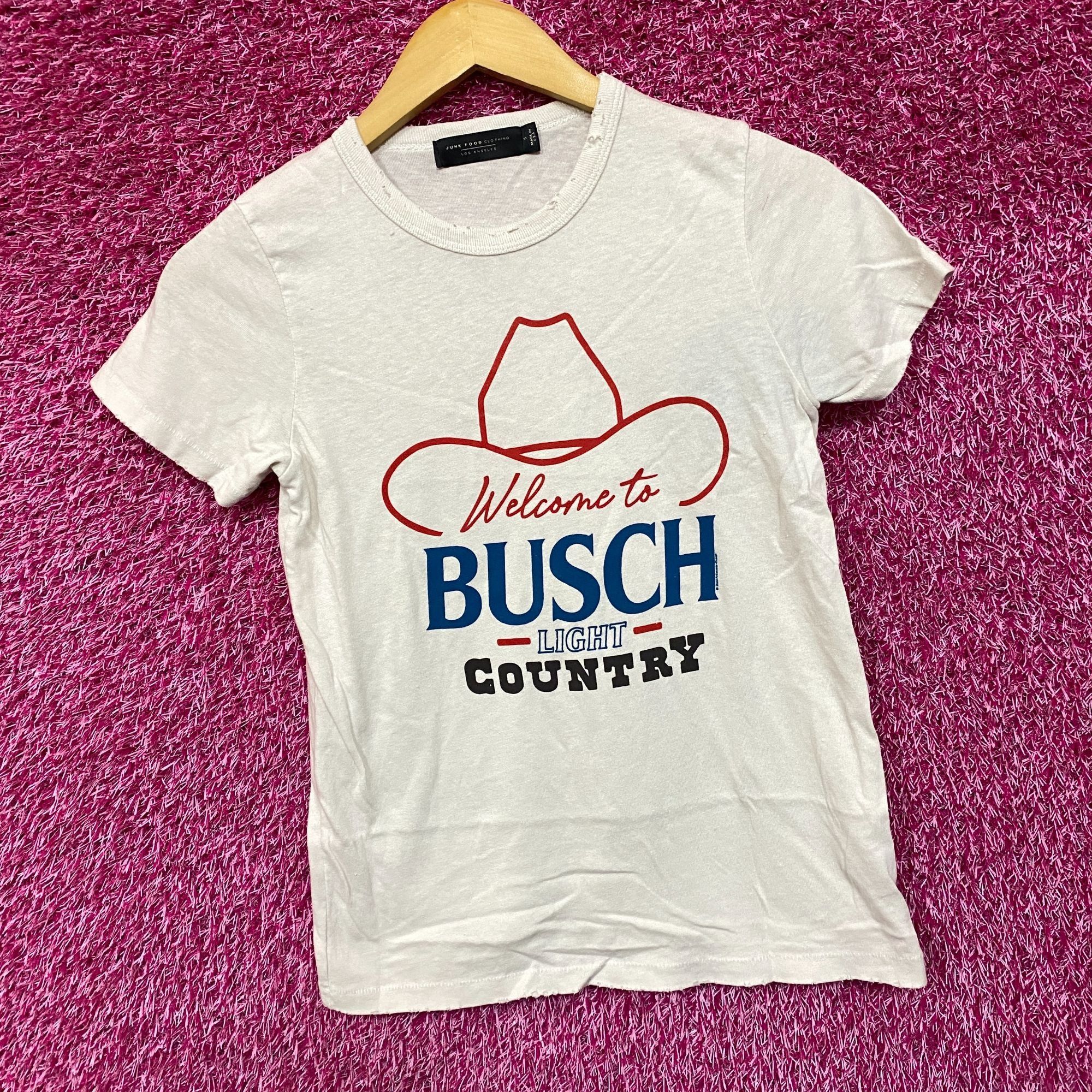 Junk Food Welcome To Busch Light Country Vintage Style T-Shirt Small Size US S / EU 44-46 / 1 - 3 Thumbnail