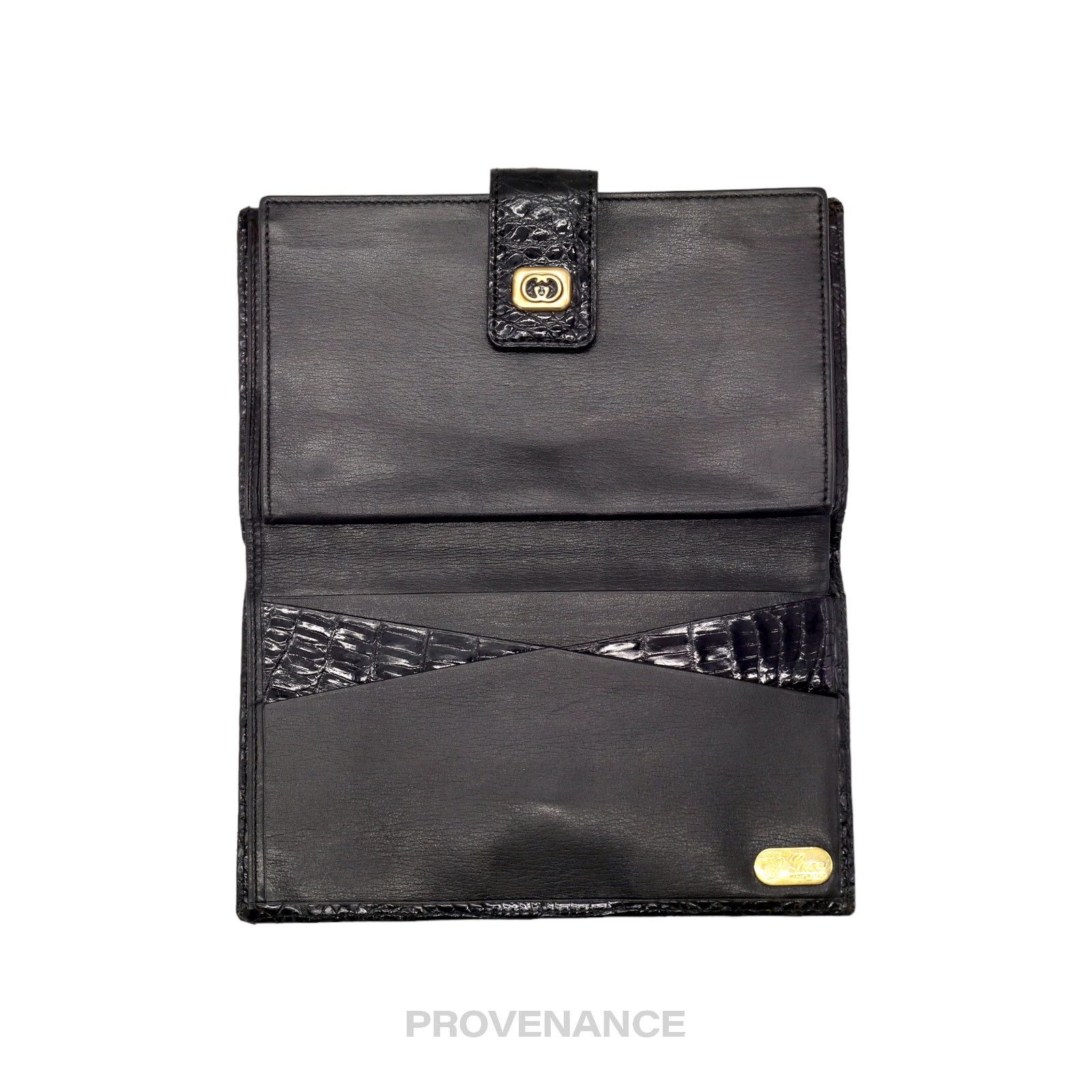 Gucci 🔴 Gucci Long Wallet - Black Crocodile Size ONE SIZE - 7 Thumbnail