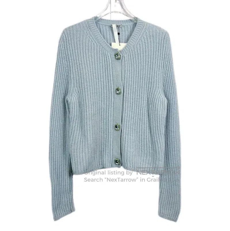 Miu Miu Miu Miu Light Blue Cotton Long Sleeve Pullover . Size XXS / US 00 / IT 34 - 1 Thumbnail