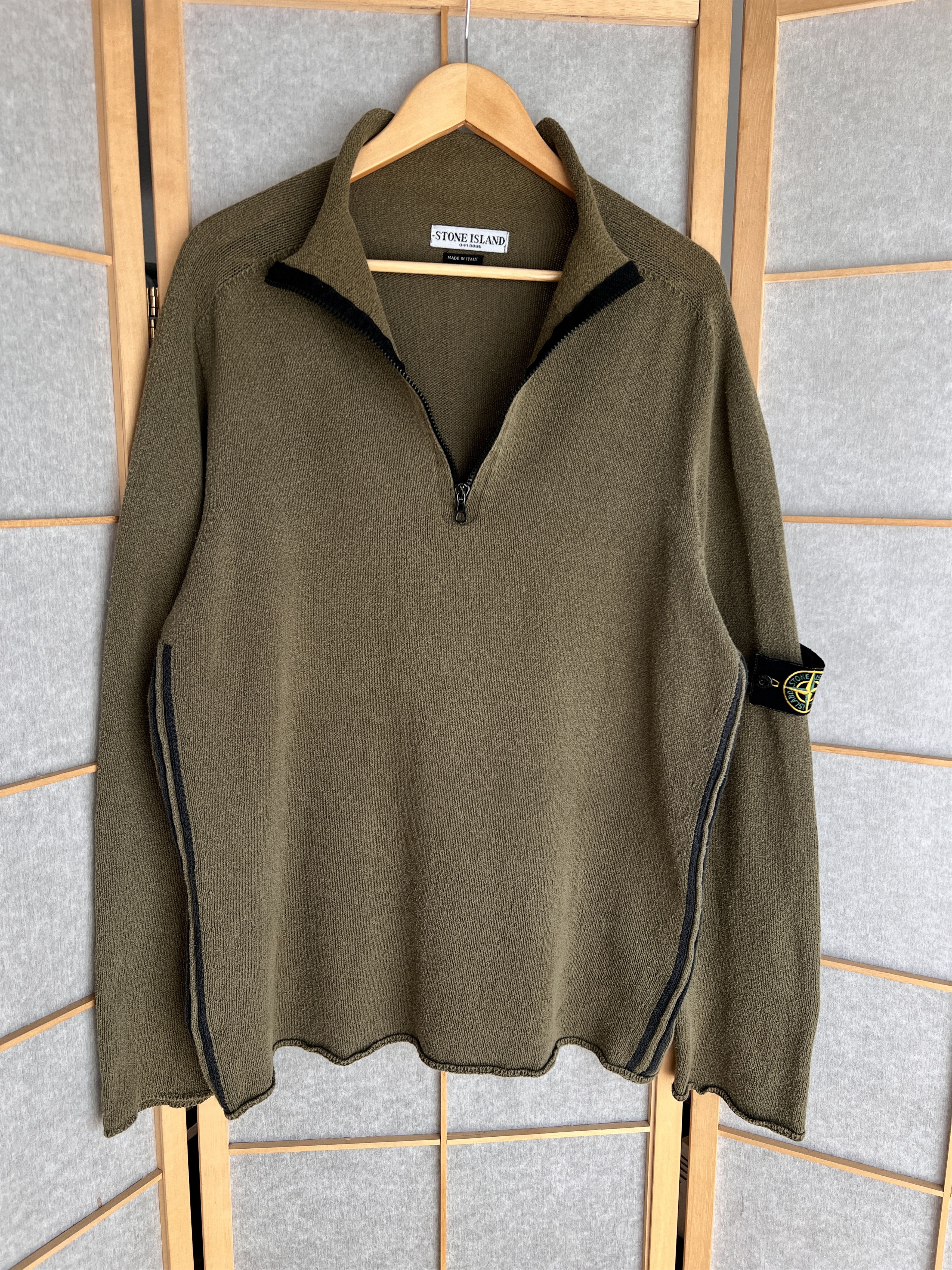 HALF  STONE ZIP KNIT SWEATER 00s トップス
