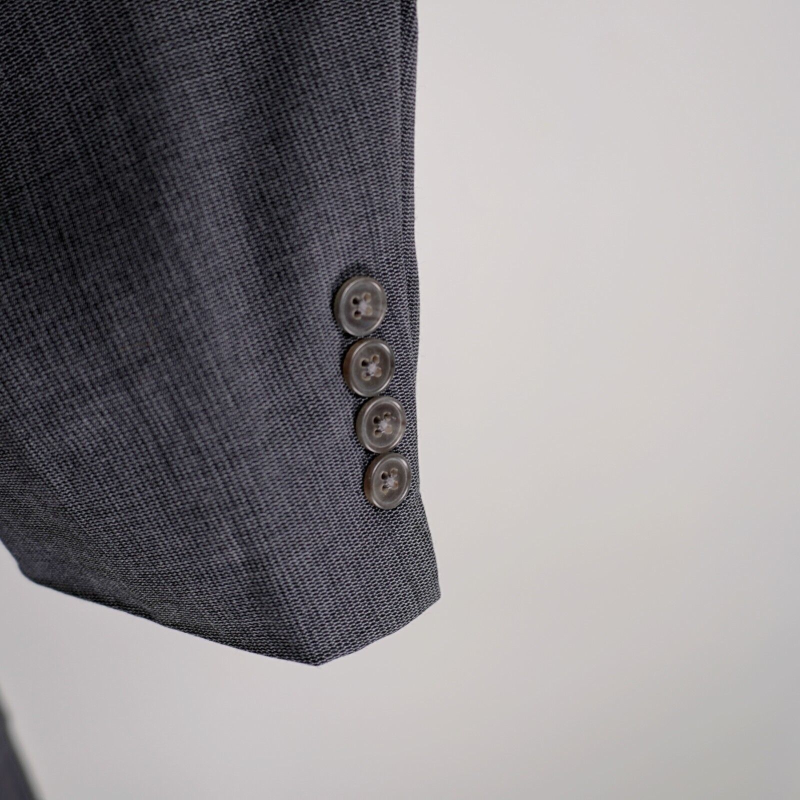 Hart Schaffner Marx Hart Schaffner Marx Wool Gray Honeycomb Check 3 Button Blaze Size 42R - 3 Thumbnail