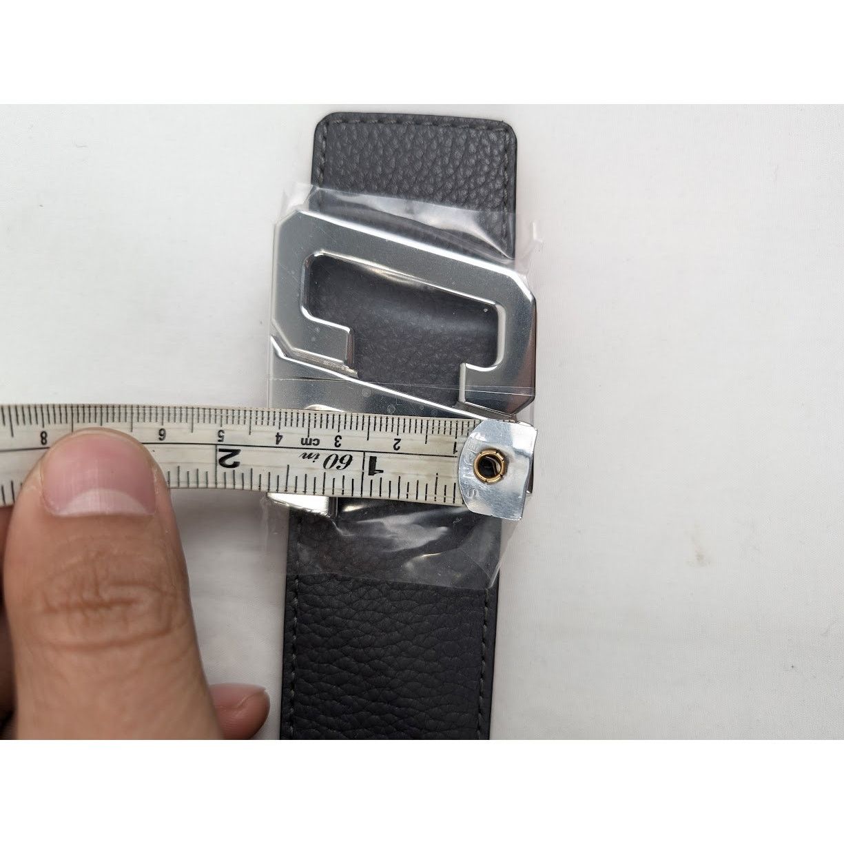 Christian Louboutin o1rshd1 Size: 85 / Happy RUI CL Logo Belt Smoky/Loubi/Silver Size 34 - 13 Thumbnail