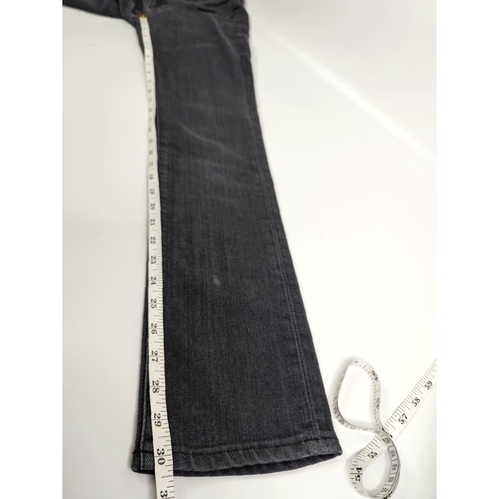 Vintage AG Adriano Goldschmied Jeans Womens Sz 25 The Stevie Slim Straight Low Rise Grey Size 42" / US 20 - 6 Thumbnail