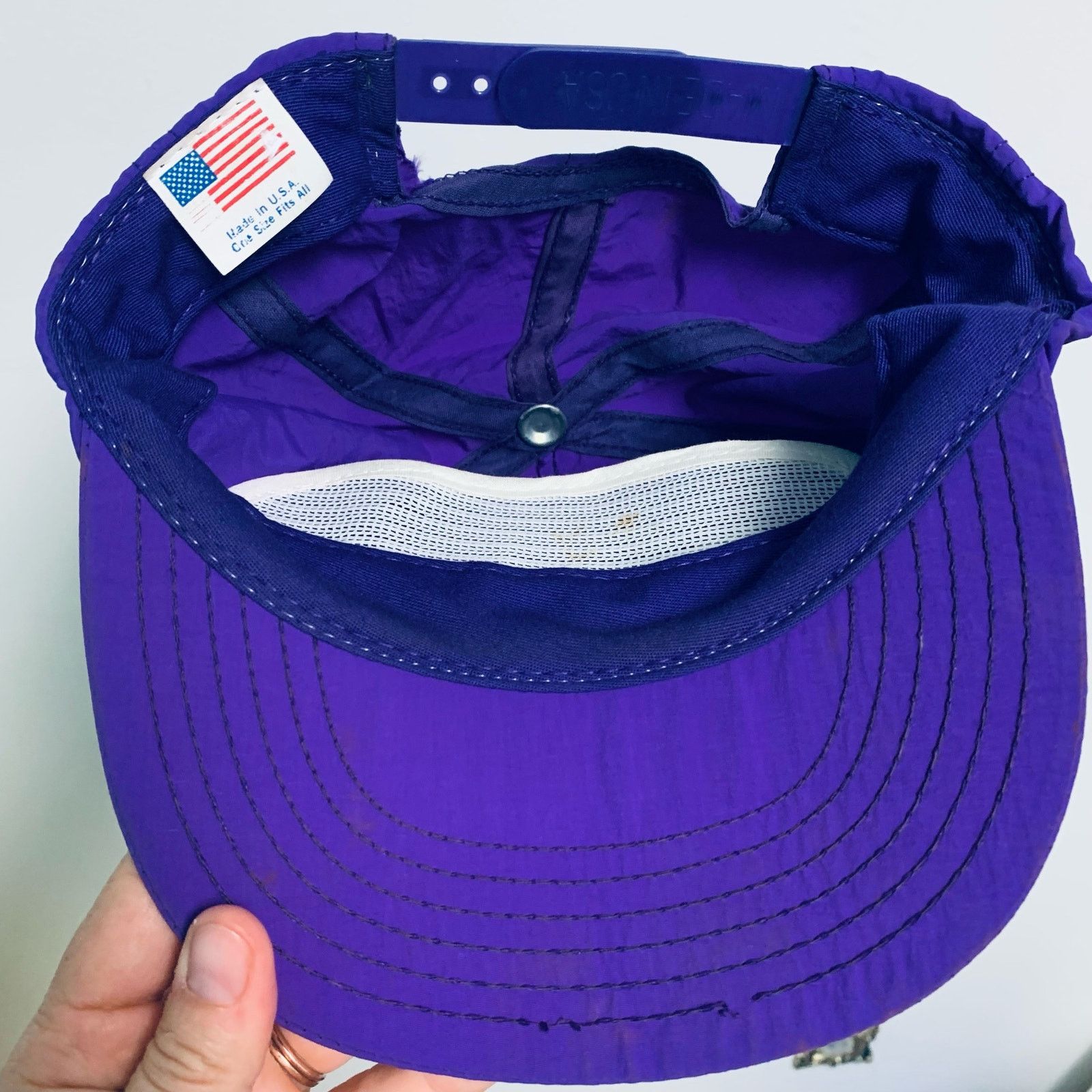 Vintage Vintage Eagle Snacks 90s Y2K Purple Lime Green Snapback Hat Size ONE SIZE - 3 Thumbnail