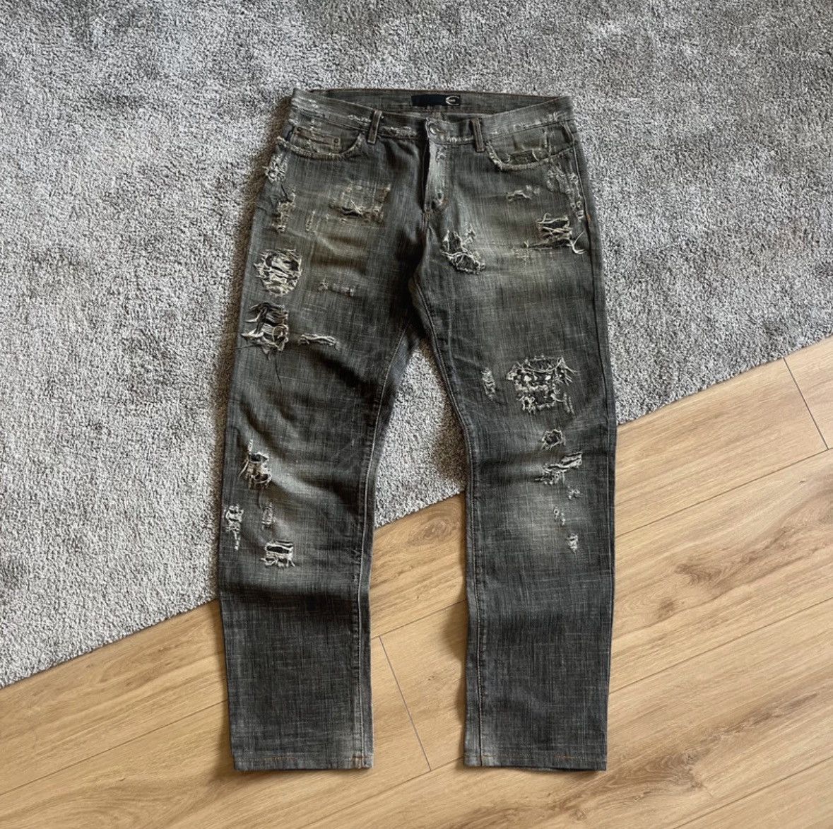 Just Cavalli Distressed Vintage Slim Fit Jeans