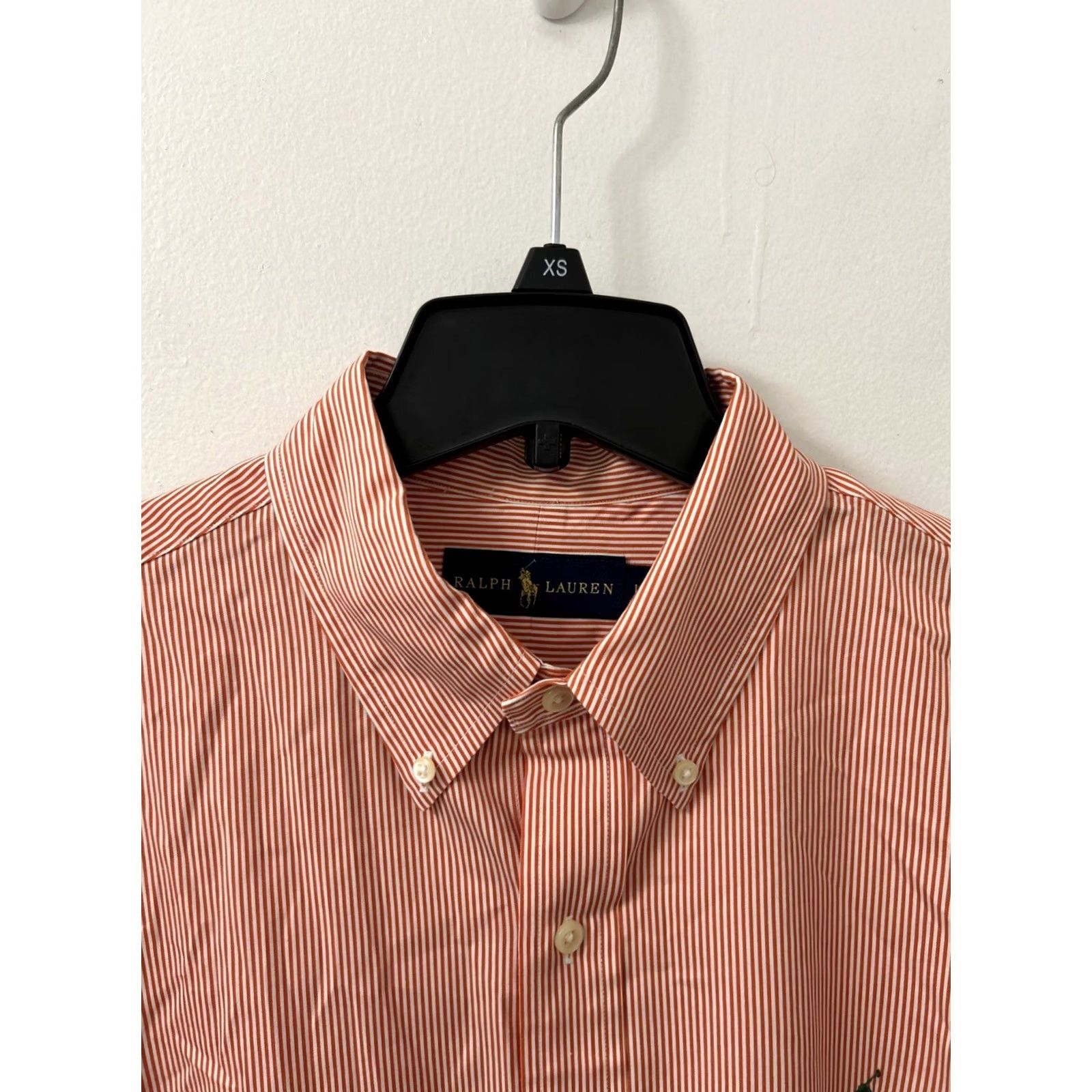 Polo Ralph Lauren Ralph Lauren Shirt Mens Large Red Pink Striped Button Down Green Pony L/S Size US L / EU 52-54 / 3 - 5 Thumbnail