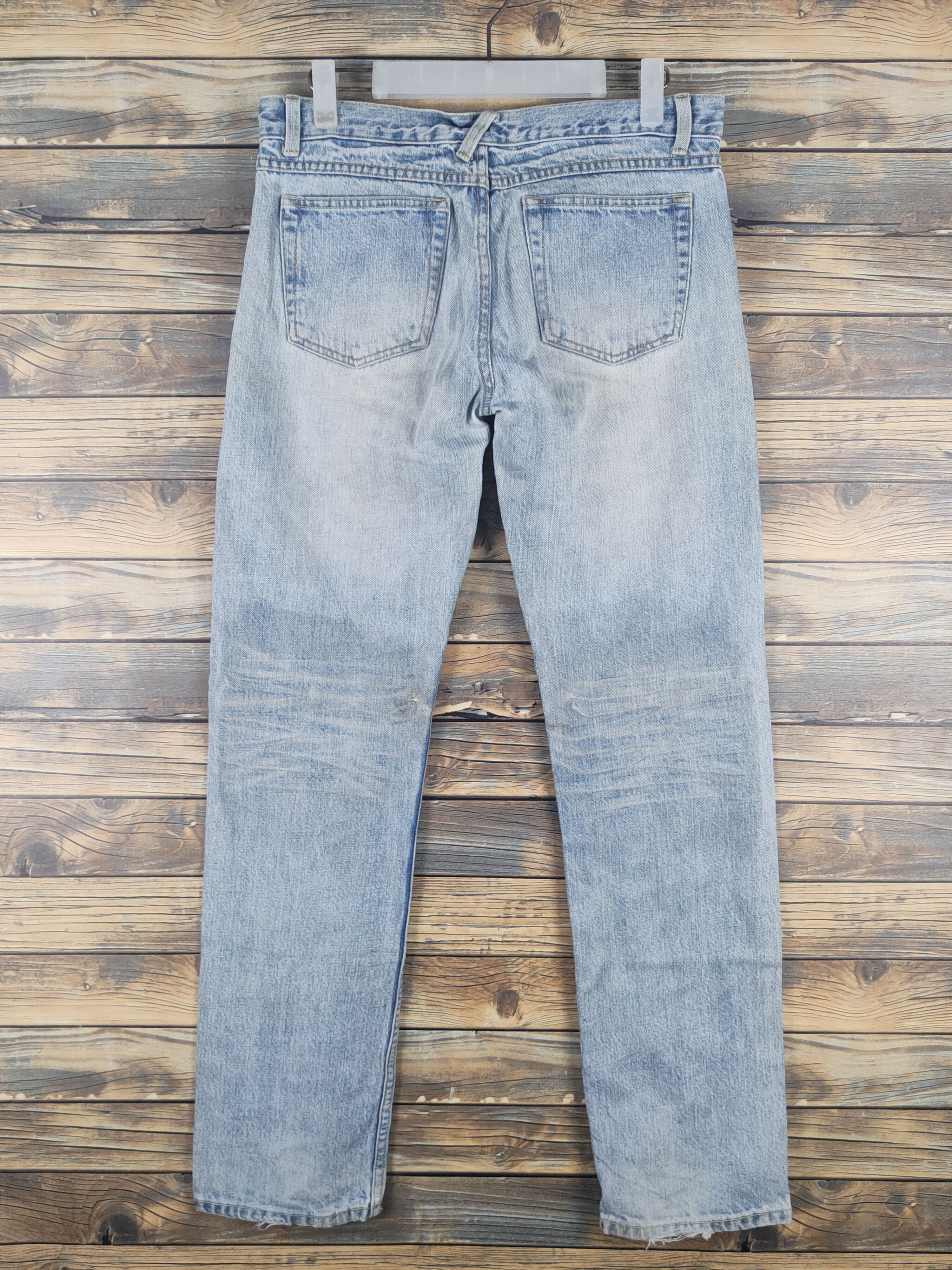 Japanese Brand Japan vintage Blue Distressed Ripped denim Jeans #W1614 Size US 30 / EU 46 - 7 Thumbnail