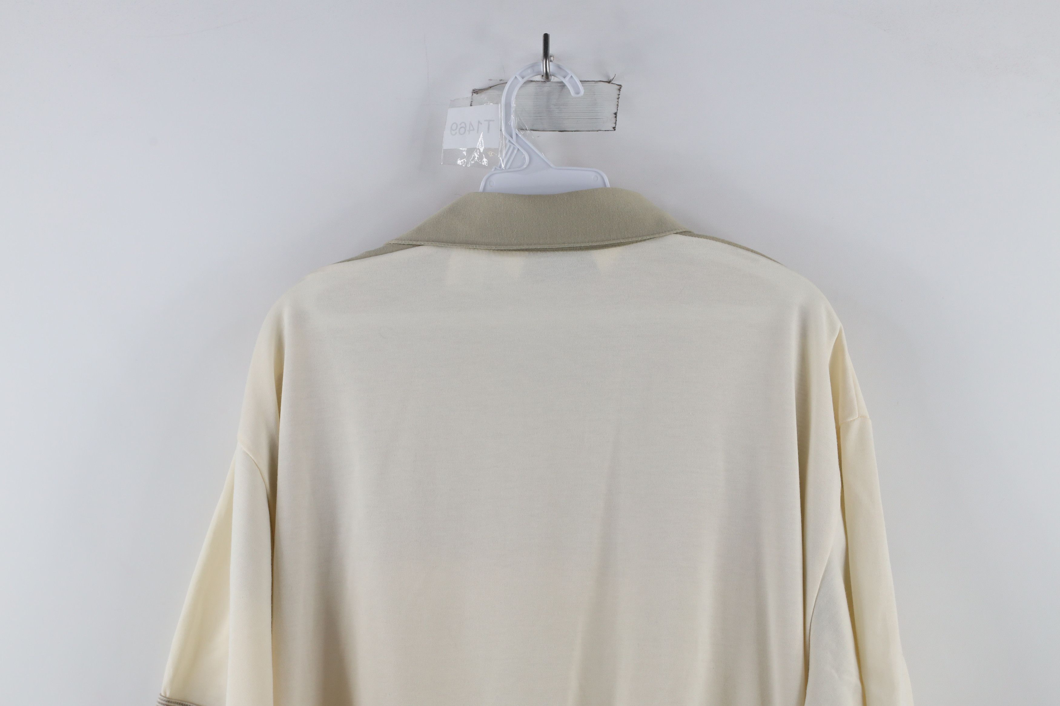 Vintage Vintage 90s Streetwear Collared Pullover Polo Shirt Cream Size US L / EU 52-54 / 3 - 8 Thumbnail