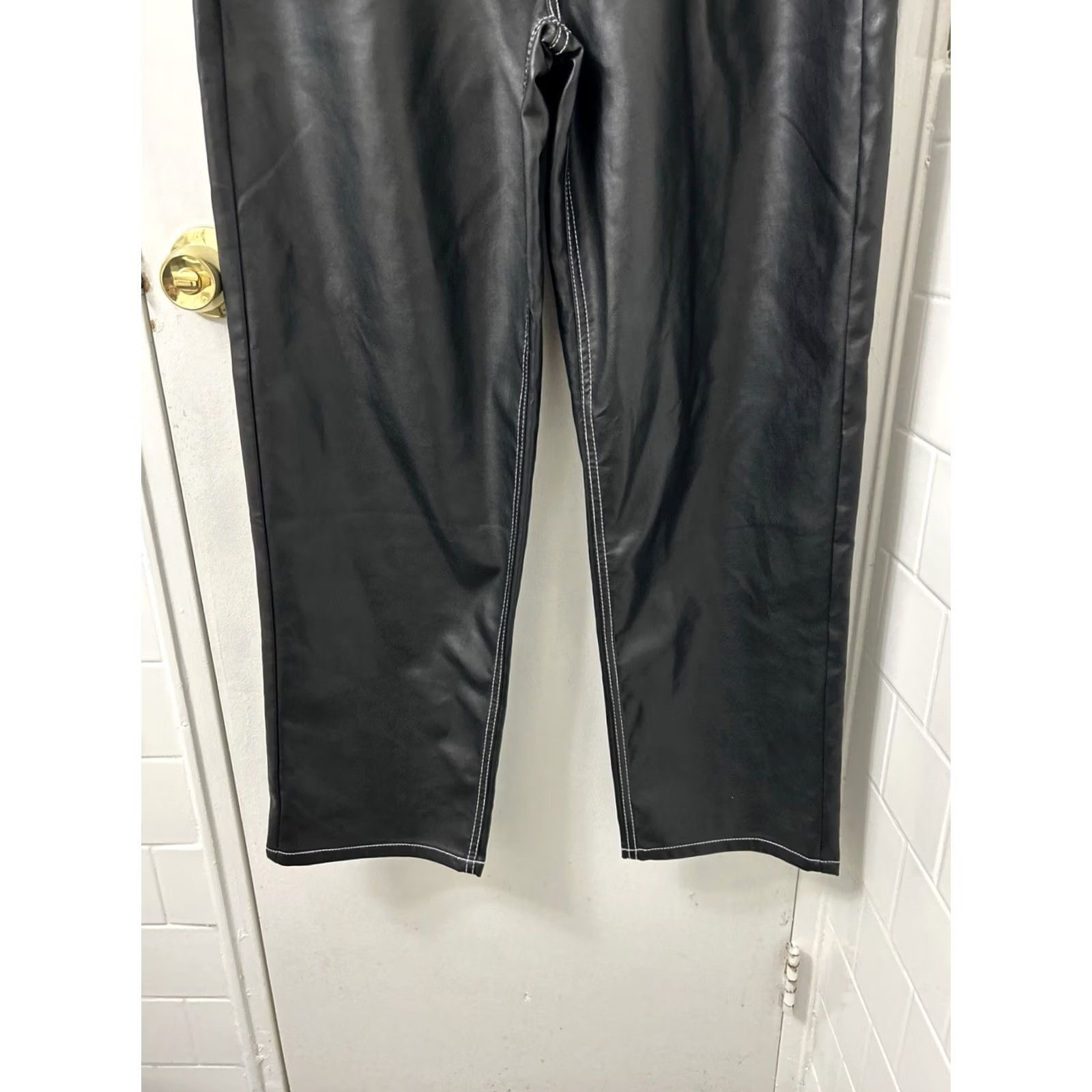 Fashion Nova Fashion Nova Won't Follow The Rules Faux Leather Pants Womens XL Black NWT Fashion Nova Brand Pants Size 40" / US 18 - 3 Thumbnail