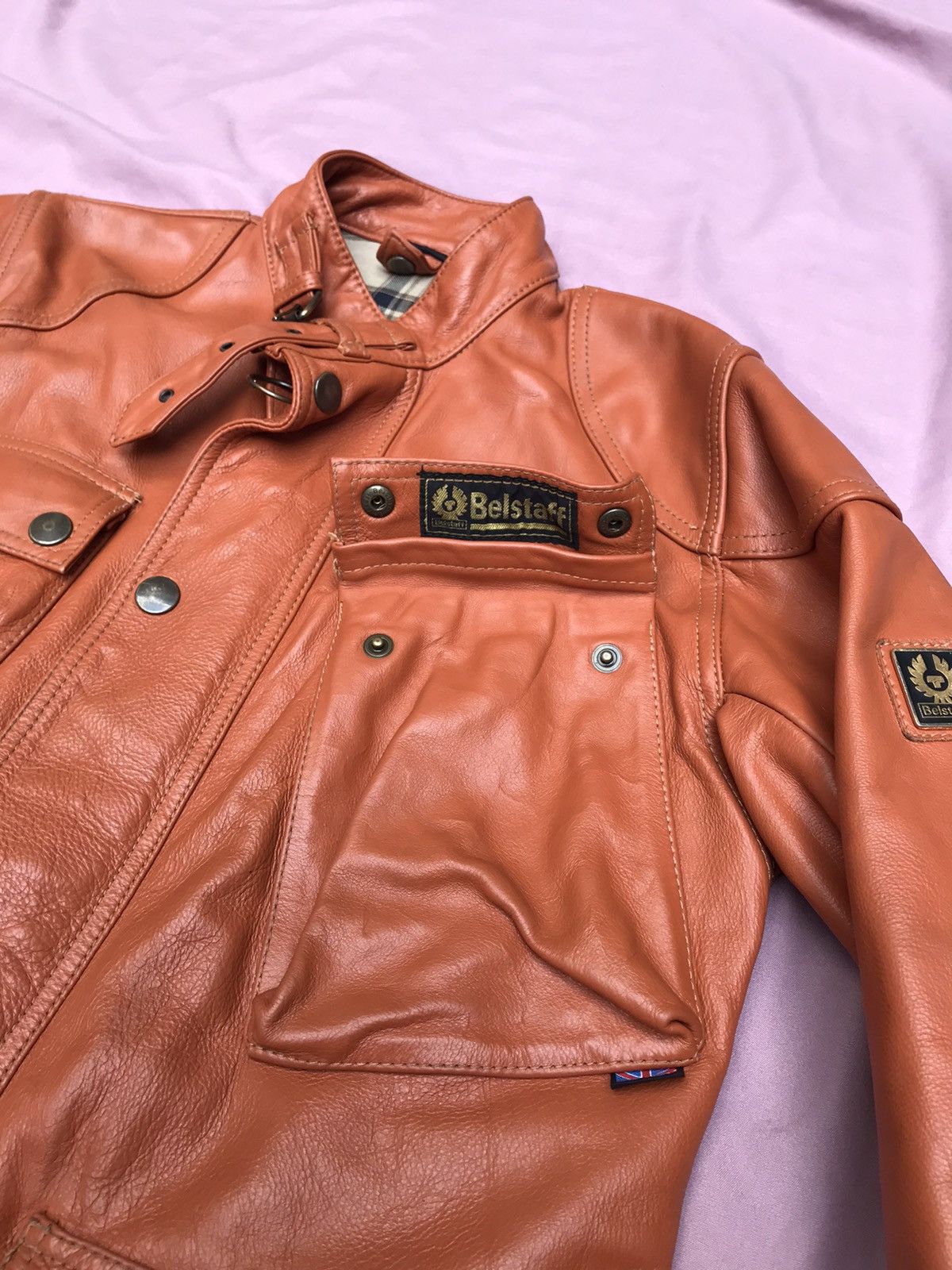 Belstaff BELSTAFF THICK FULL GRAIN VEG TANNED LEATHER JACKET Size US S / EU 44-46 / 1 - 7 Thumbnail