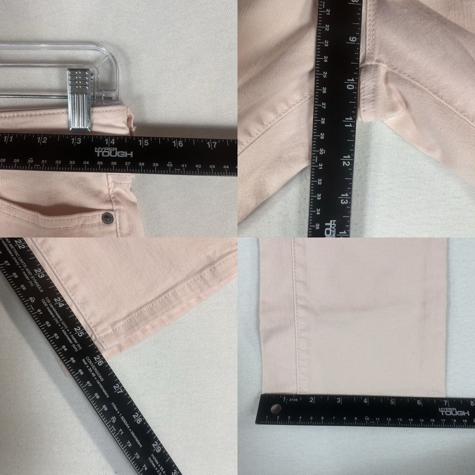 Lands' End Lands' End Mid Rise Crop Jeans Womens 2 Pink Denim Skinny Stretch Casual Pockets Shirts? Size 26" / US 2 / IT 38 - 9 Thumbnail