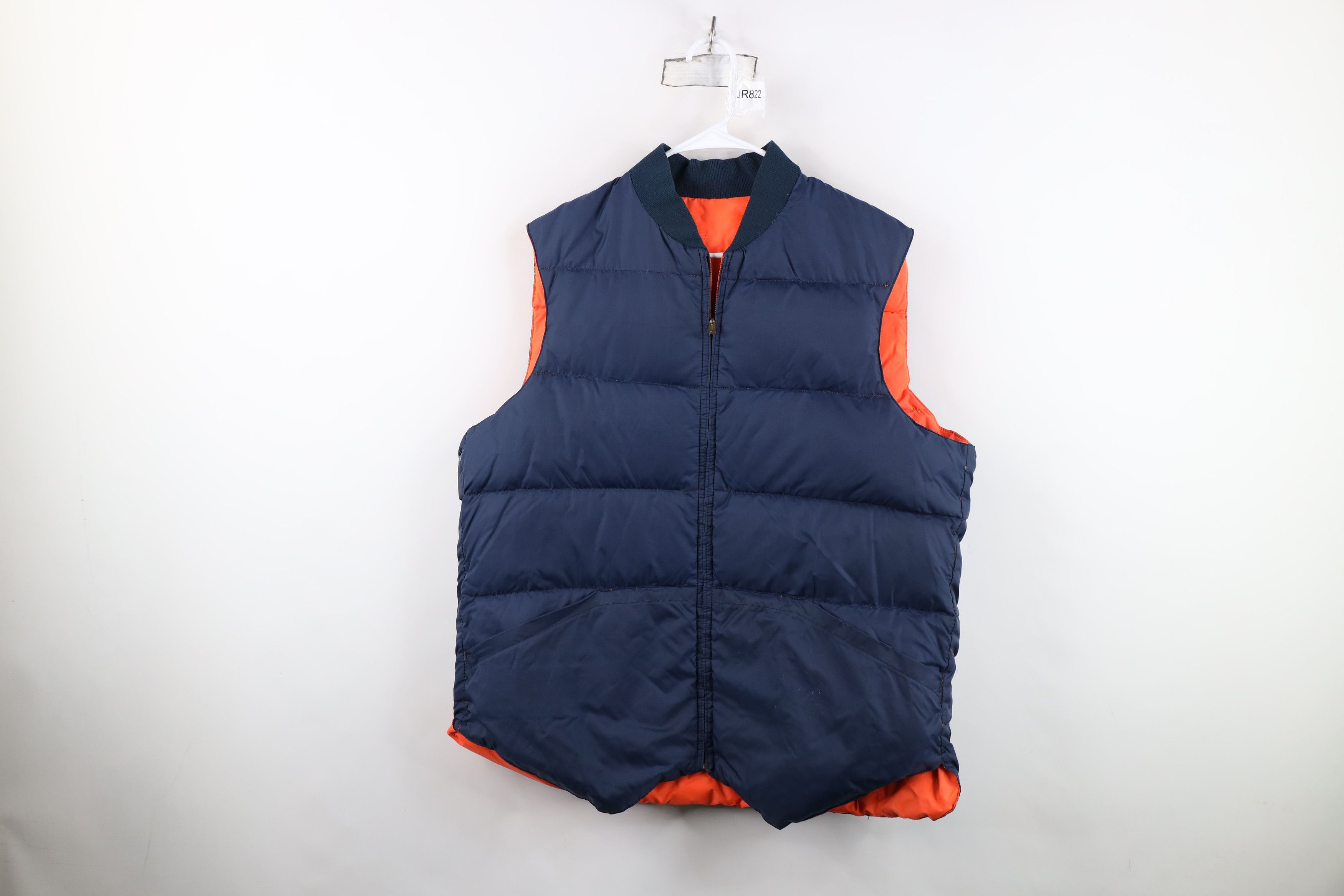 Vintage Vintage 70s Streetwear Reversible Puffer Vest Jacket Size US XL / EU 56 / 4 - 1 Thumbnail