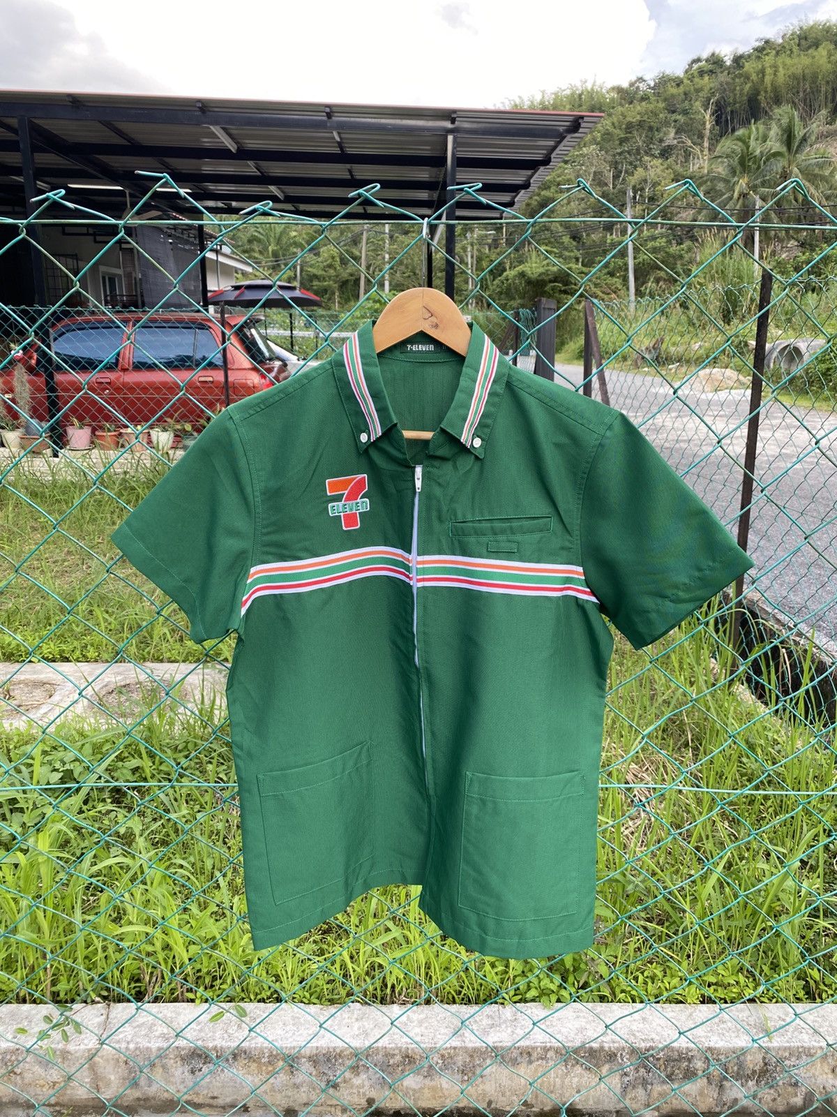 Japanese Brand Vintage 7-eleven woven spellout workshirt uniform Size US M / EU 48-50 / 2 - 1 Thumbnail