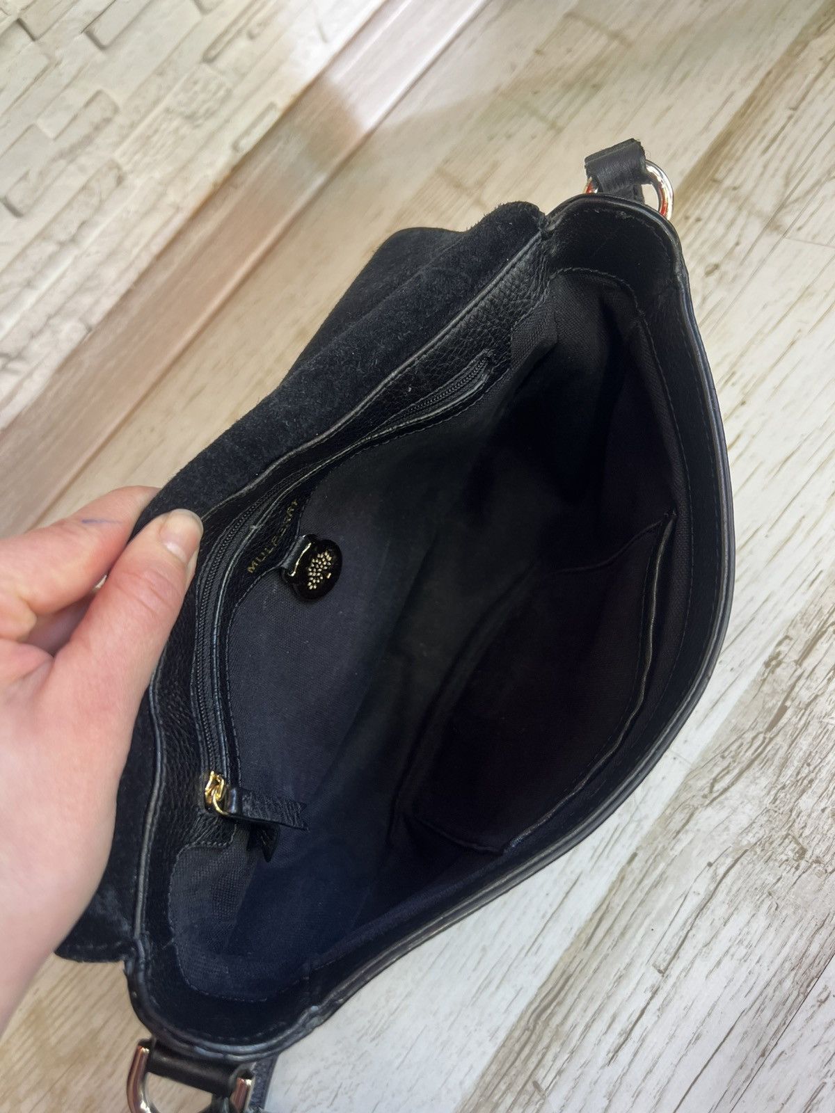 Mulberry Mulberry Tessie Black Leather Crossbody Bag Size ONE SIZE - 9 Thumbnail
