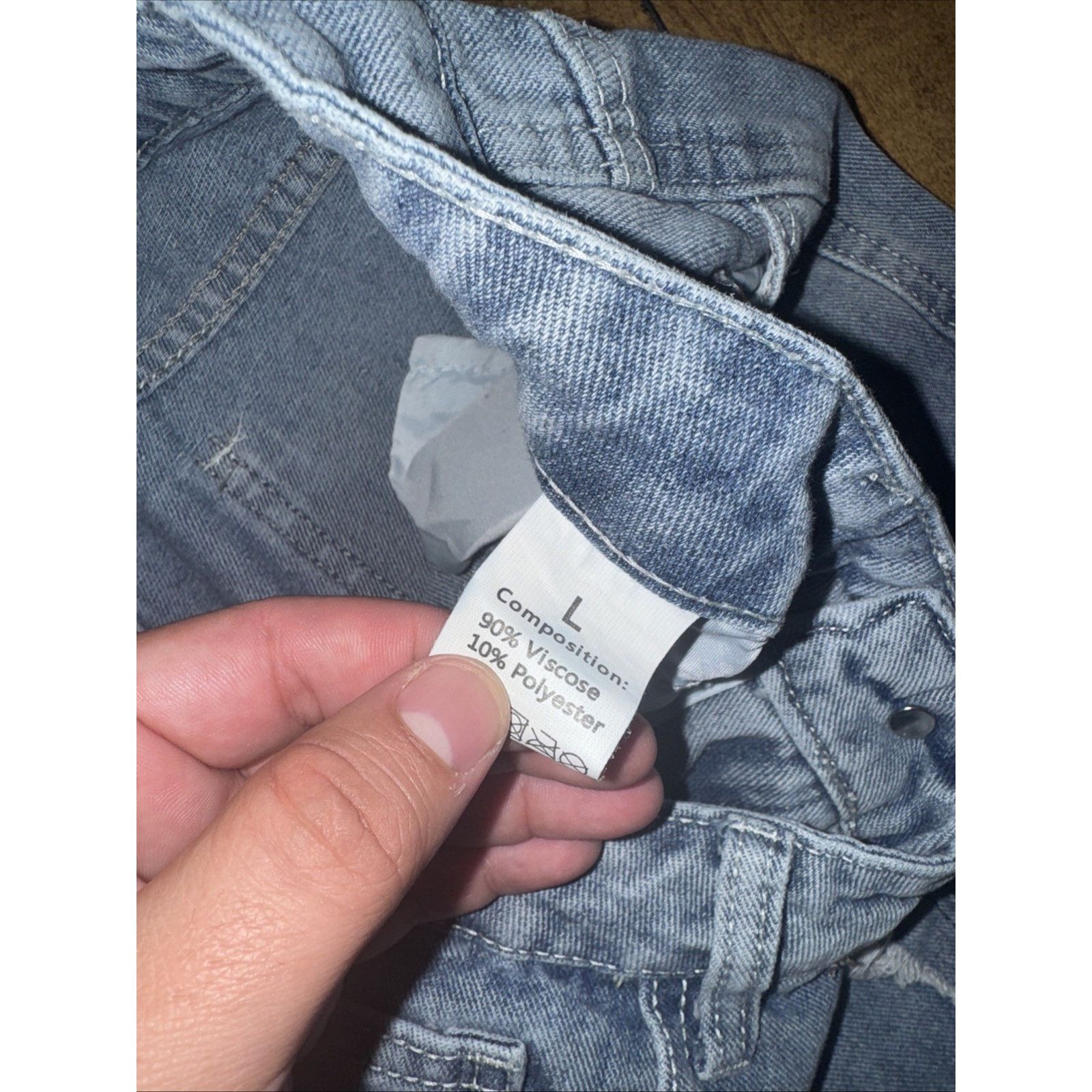 Vintage Y2K Star Cutout Distressed Denim Baggy 30x33 Streetwear Size US 30 / EU 46 - 5 Thumbnail