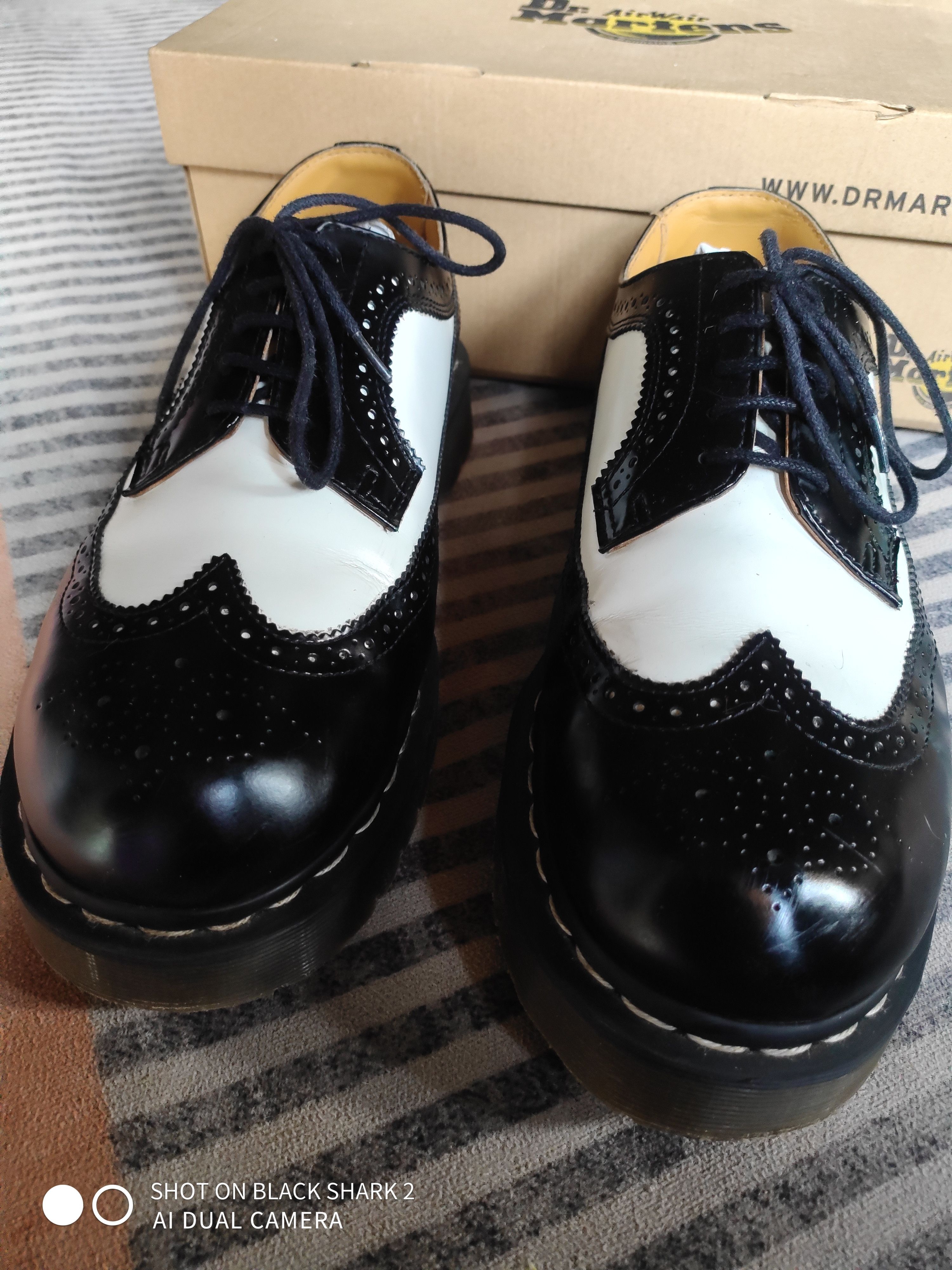 Dr. Martens Dr Martens black/white(two tone) made in vietnam Size US 12.5 / EU 45-46 - 5 Thumbnail