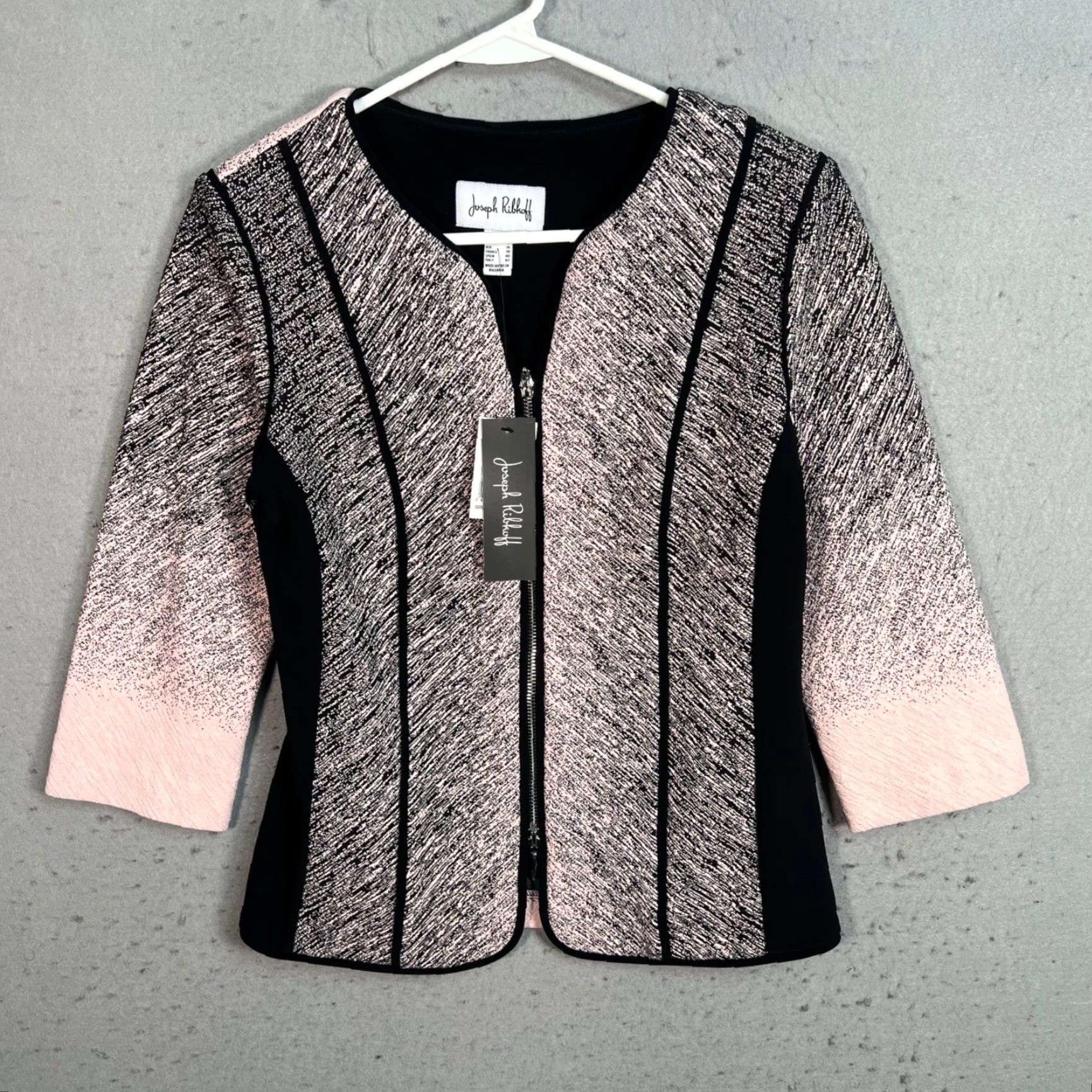 Joseph Ribkoff Joseph Ribkoff Jacket Womens Black & Pink Textured Size 8 NEW! Size M / US 6-8 / IT 42-44 - 2 Thumbnail