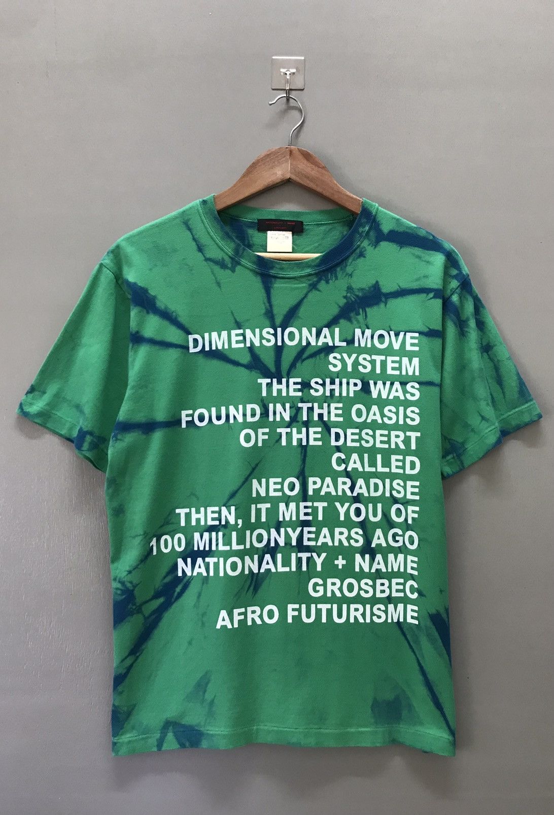 Japanese Brand Vintage Grosbec Poem Futurisme Japan Dye Tee Size US S / EU 44-46 / 1 - 1 Thumbnail