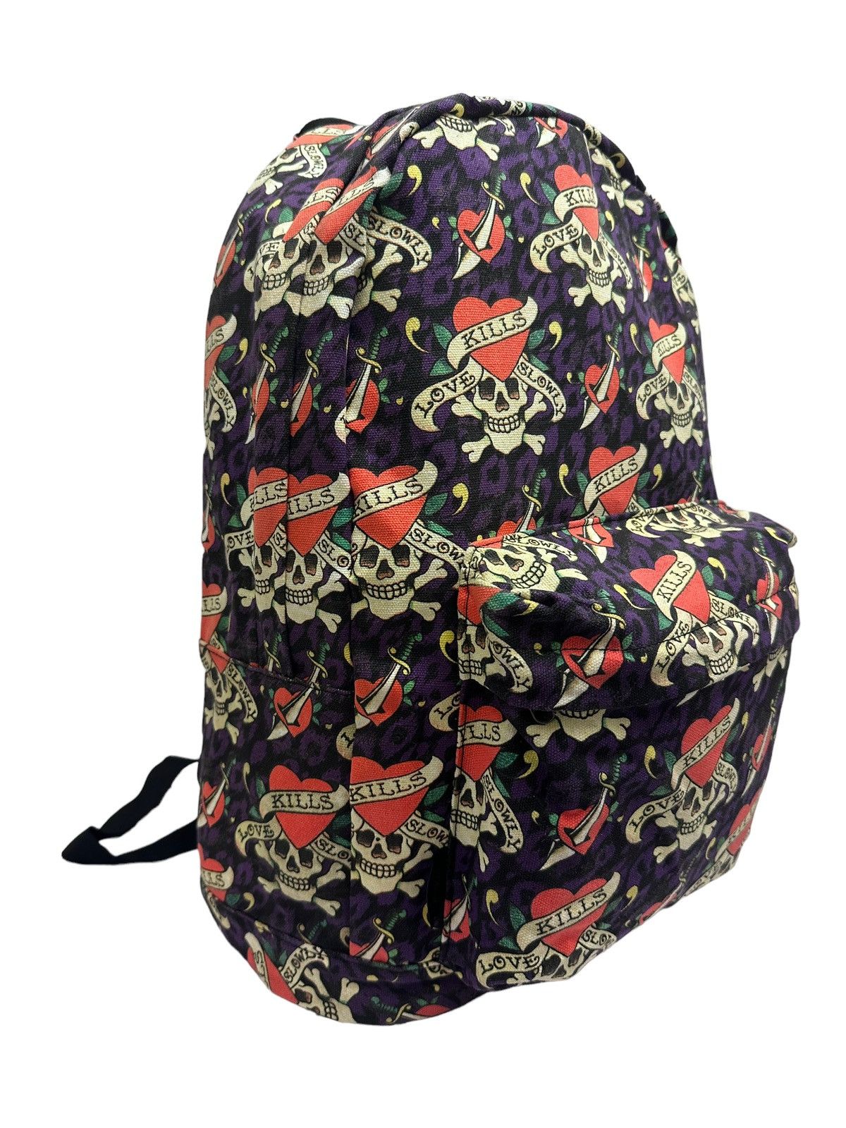 Ed Hardy RARE ‼️ Ed Hardy "Love Kills Slowly" OVP Backpack Size ONE SIZE - 2 Thumbnail
