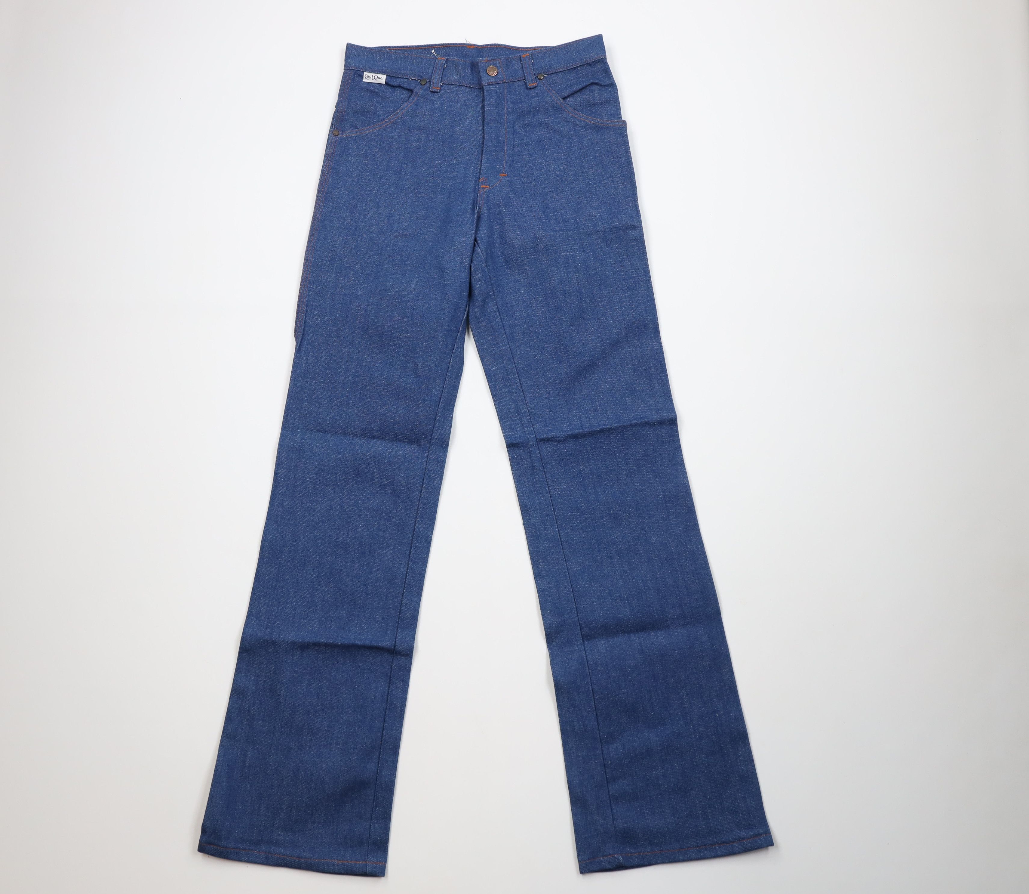 Vintage Deadstock Vintage 70s Streetwear Wide Leg Denim Jeans USA Size US 28 / EU 44 - 1 Thumbnail