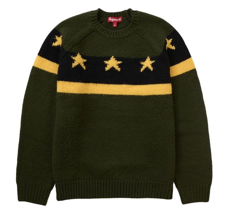 image of Supreme Stars Sweater in Green, Men's (Size 2XL)