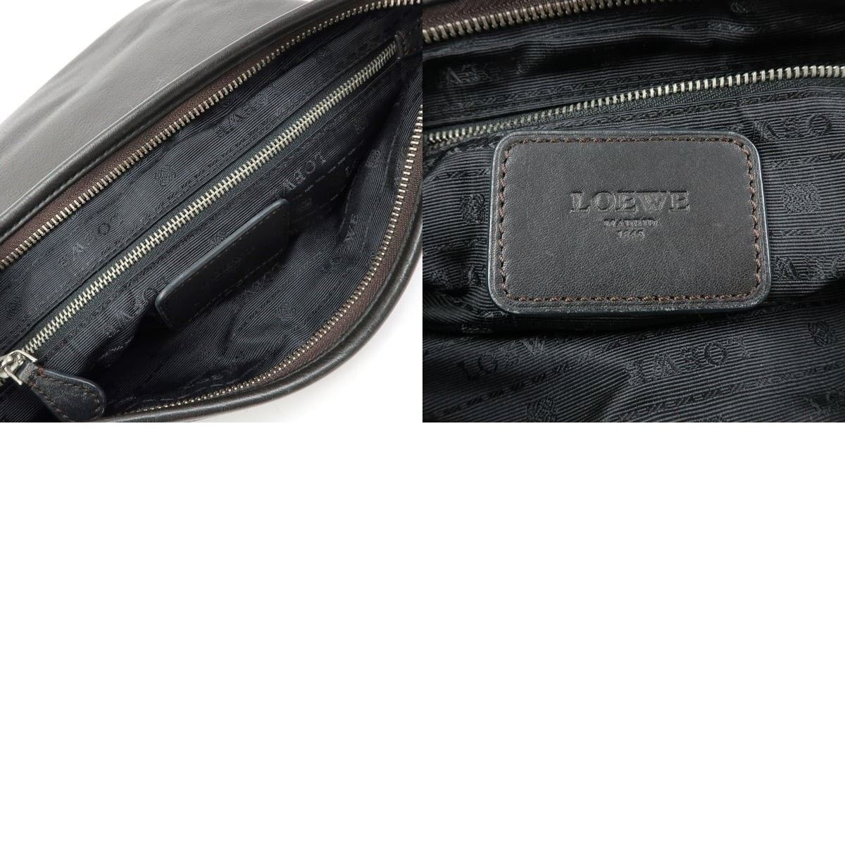 Loewe Loewe Anagram Leather Crossbody Bag Black Size ONE SIZE - 8 Thumbnail