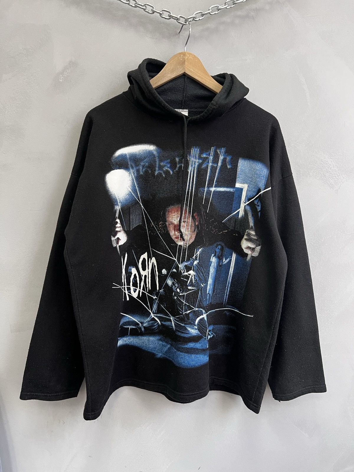 Band Tees VINTAGE rare BOXY 90s KORN ROCK BAND HOODIE 80s Size US XL / EU 56 / 4 - 1 Thumbnail