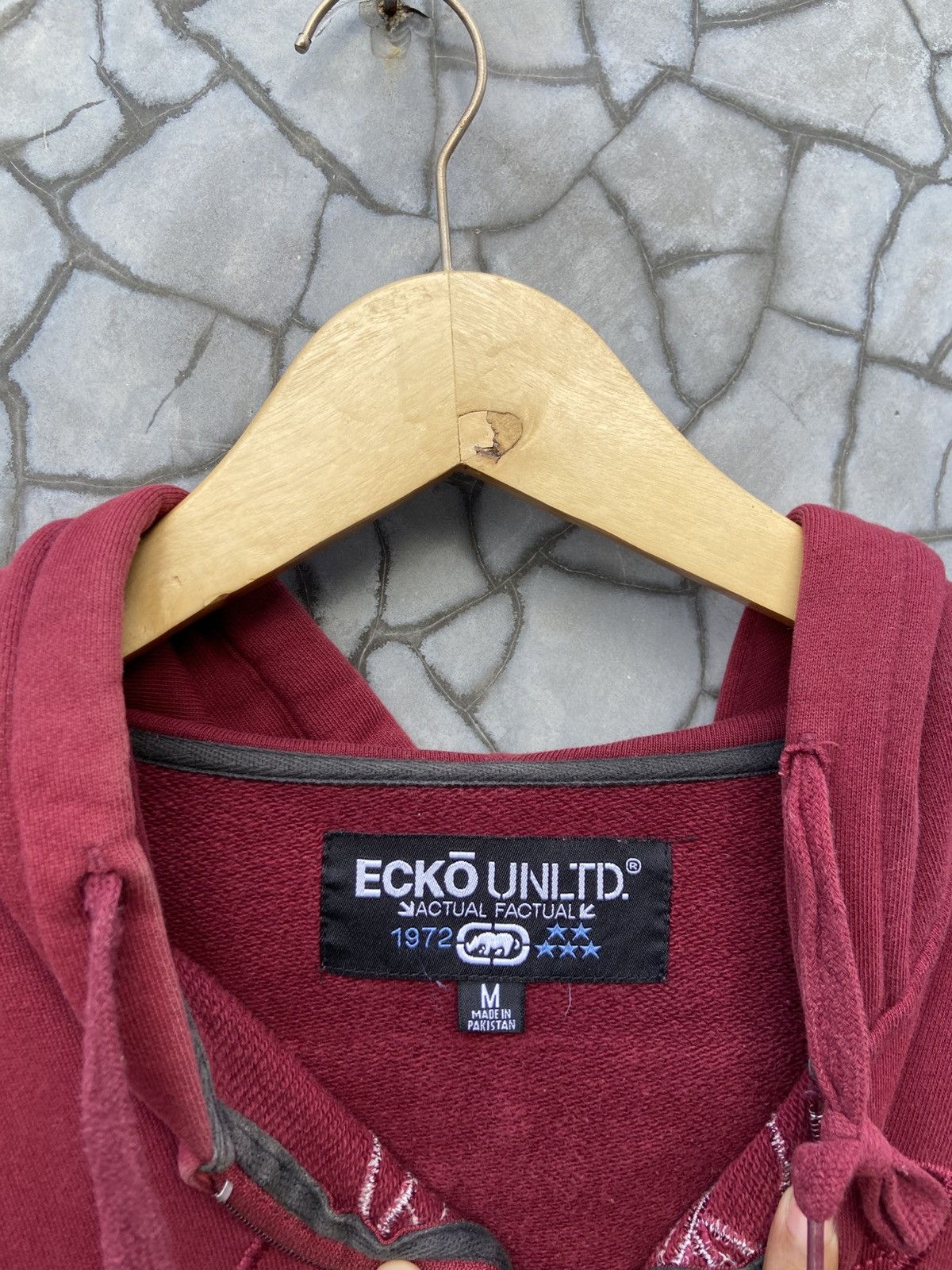 Ecko Unltd. Y2K Ecko Untld Hip Hop Urban Maroon Heavyweight Hoodie Size US M / EU 48-50 / 2 - 7 Thumbnail