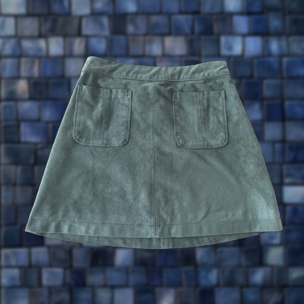 Abercrombie & Fitch Abercrombie & Fitch Skirt Women’s 0 Mini Velvet Suede 90s Green Velour Y2K Vintage Vtg Distinctive Pattern Solid Zipper Size 25" / US 0 / IT 36 - 1 Thumbnail