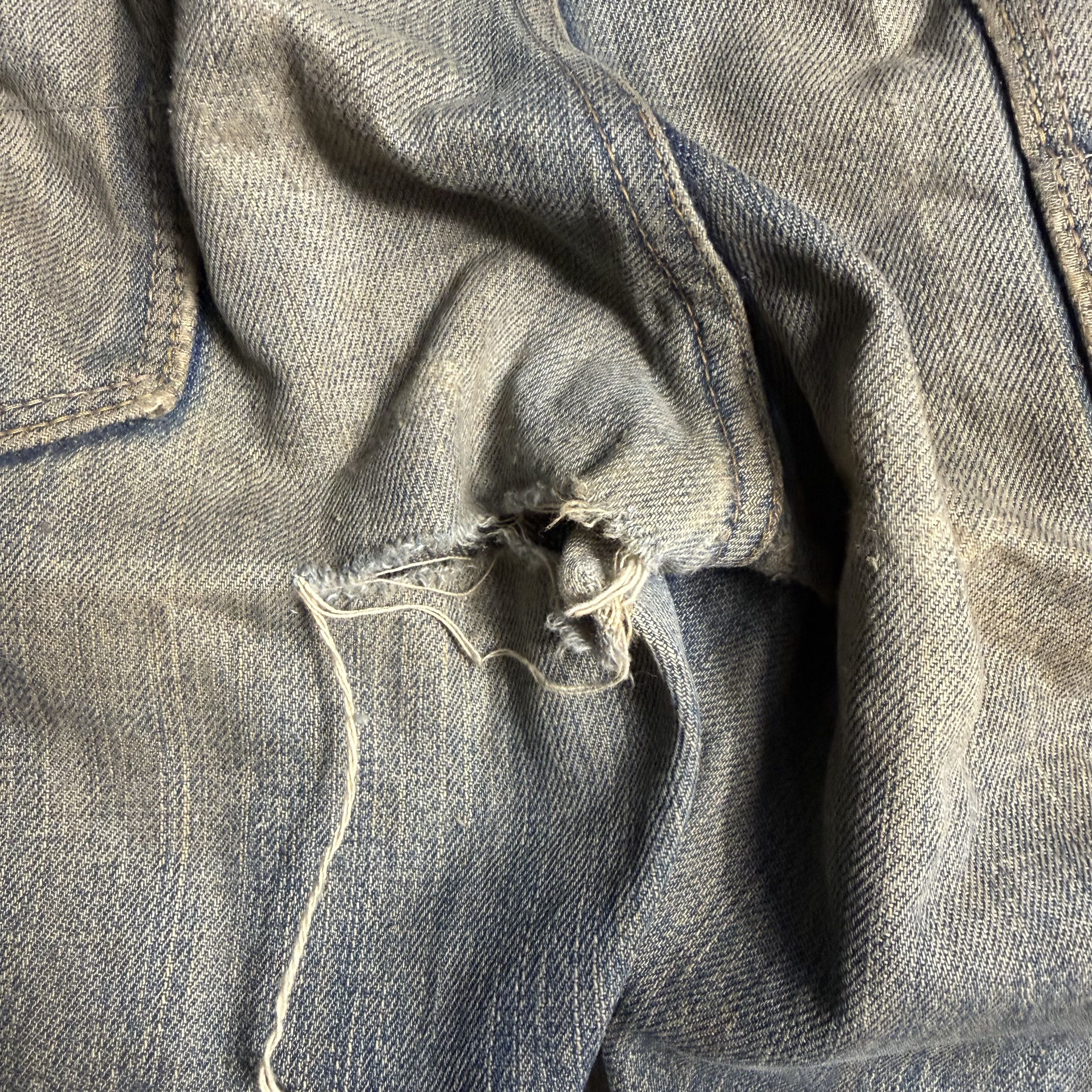 If Six Was Nine 🔥RARE🔥Denim Craft Japan Ripped Bootcut Selvedge Jeans Size US 32 / EU 48 - 14 Thumbnail