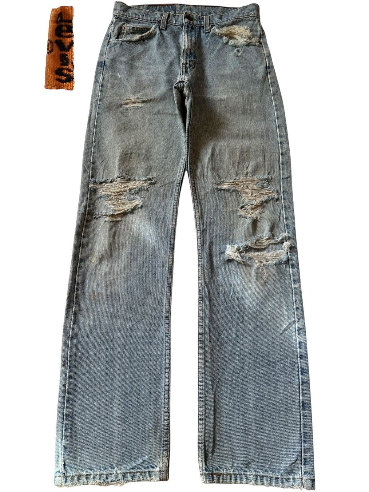 Levi's Vintage 90s Levis 505 Orange Tab Heavy Distressed Jeans Size US 29 - 1 Thumbnail