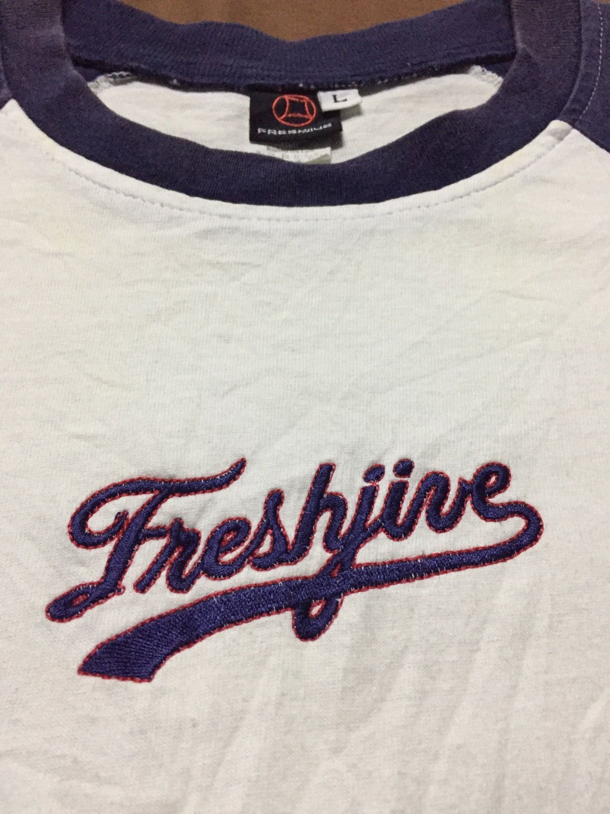 Freshjive × Vintage Vintage Freshjive Embroidered Raglan Tee Size US L / EU 52-54 / 3 - 4 Thumbnail