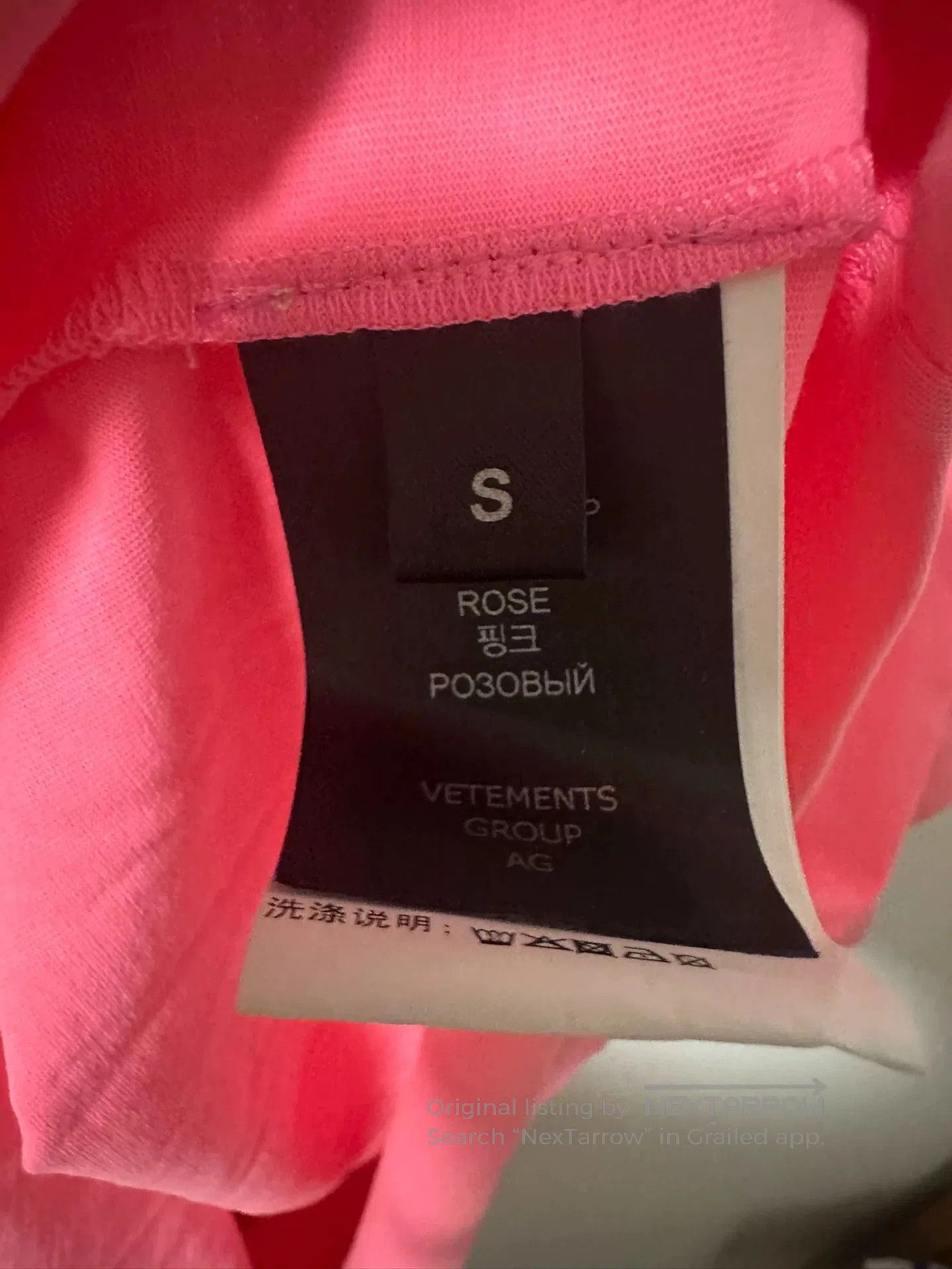 Vetements vetements pink logo short sleeve shirt. Size S / US 4 / IT 40 - 4 Thumbnail