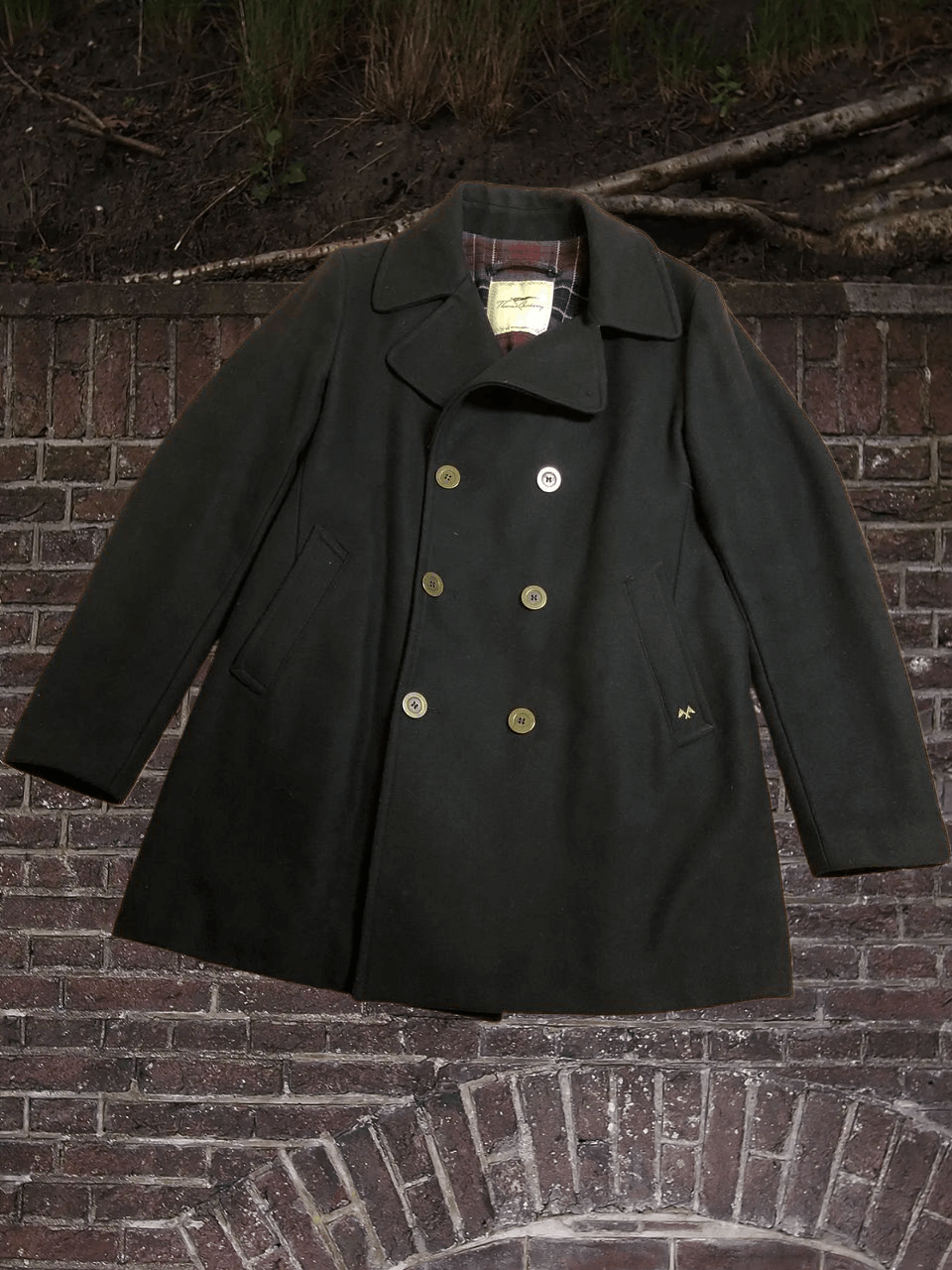 Burberry Thomas Burberrys Coat Navy Wool Double Breasted Size US XL / EU 56 / 4 - 1 Thumbnail