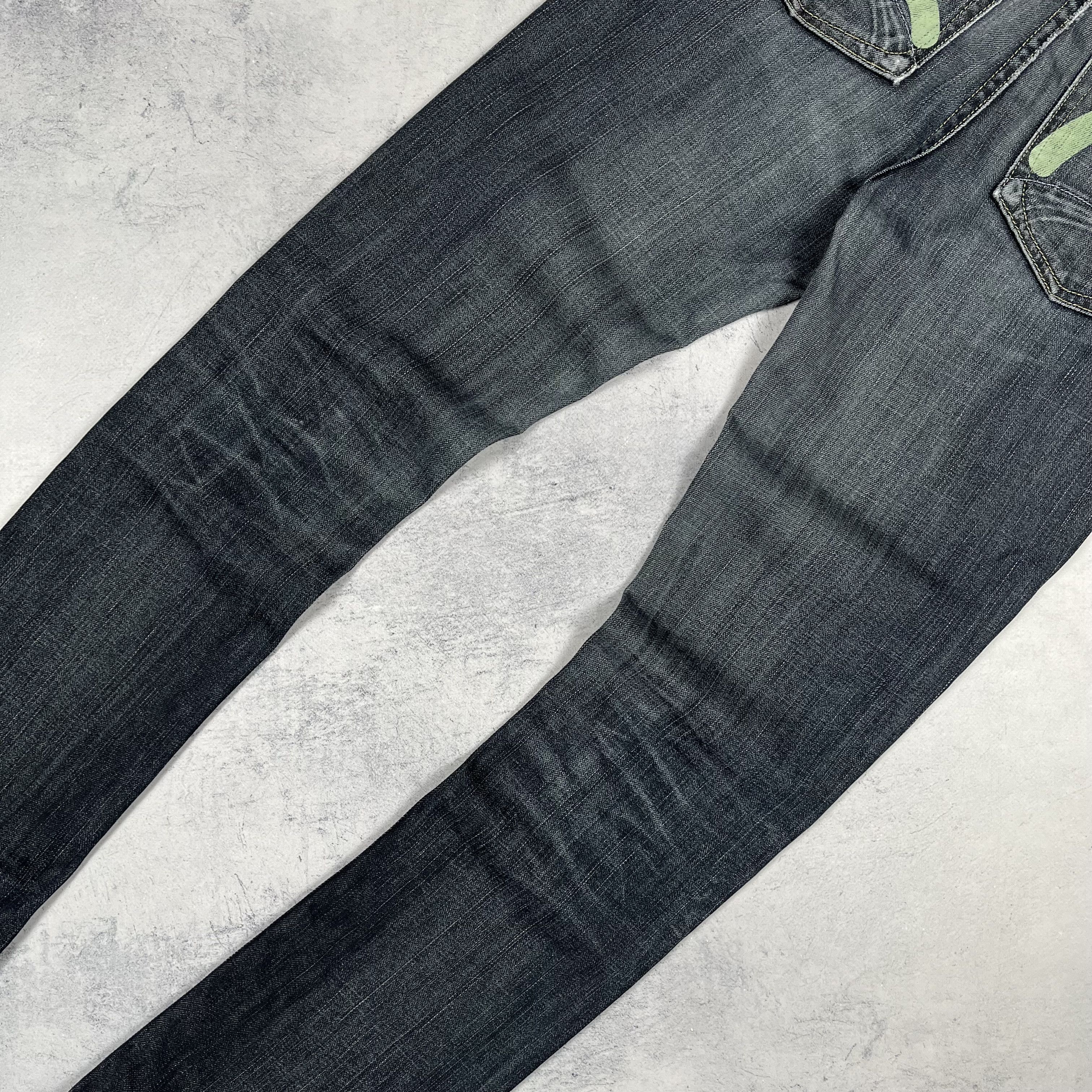 Evisu × Puma Vintage Evisu X Puma Y2K Low Rise Jeans Pants Size 29" - 3 Thumbnail