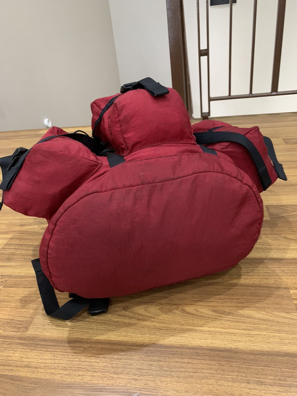 Nike VINTAGE 1990s NIKE BLACK NYLON PARACHUTE BUSHCRAFT BAGPACK Size ONE SIZE - 7 Thumbnail