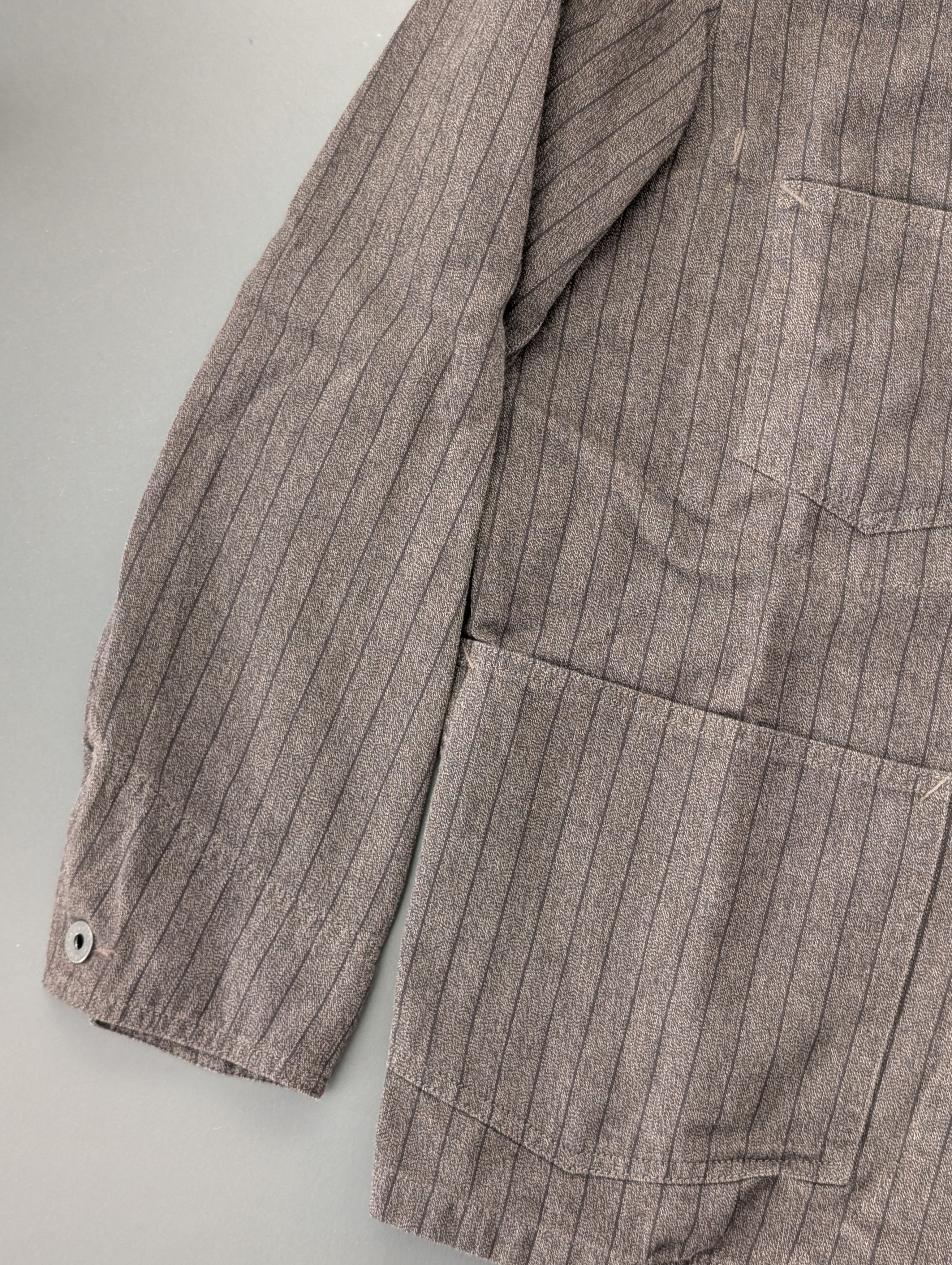 RRL Ralph Lauren Double RL Striped Jasper Twill Jacket Engineers Coat Size US M / EU 48-50 / 2 - 2 Thumbnail
