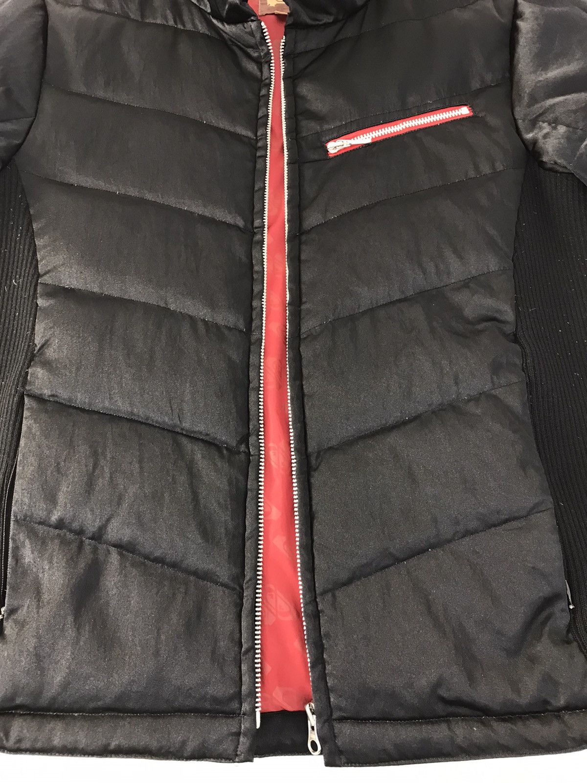 Quiksilver × Vintage Vtg Quiksilver Puffer Bomber Jacket Zipper Design Size US M / EU 48-50 / 2 - 8 Thumbnail
