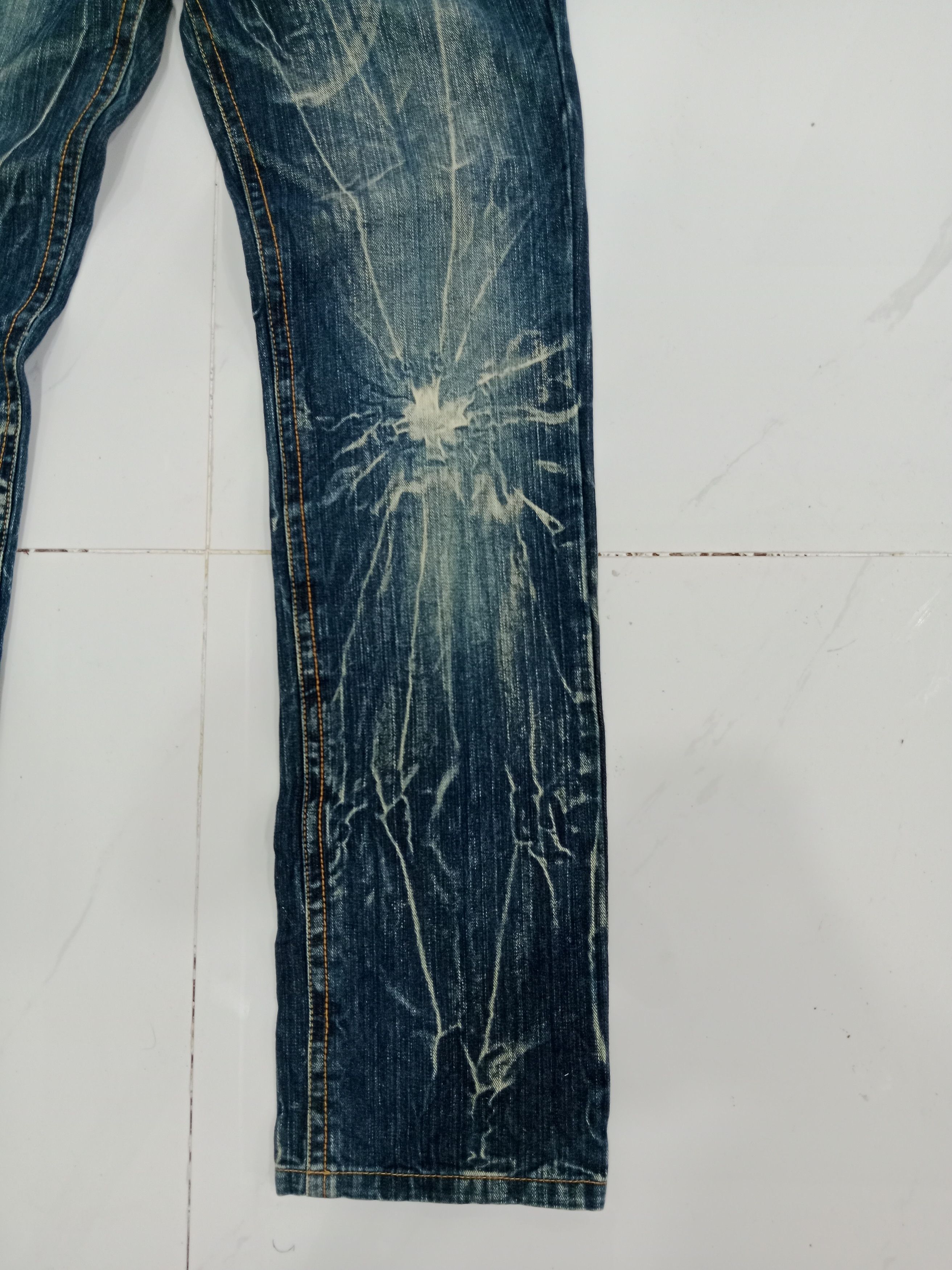 Japanese Brand Vintage Unbrand Jean's Electric Flash Style Blue Denim Size US 30 / EU 46 - 7 Thumbnail