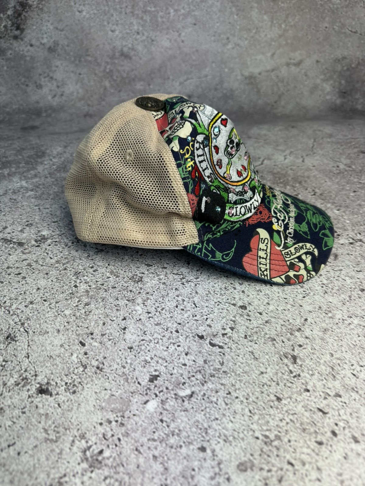 Christian Audigier × Ed Hardy × Vintage Ed Hardy by Christian Audigier Cap Hat Vintage Size ONE SIZE - 3 Thumbnail