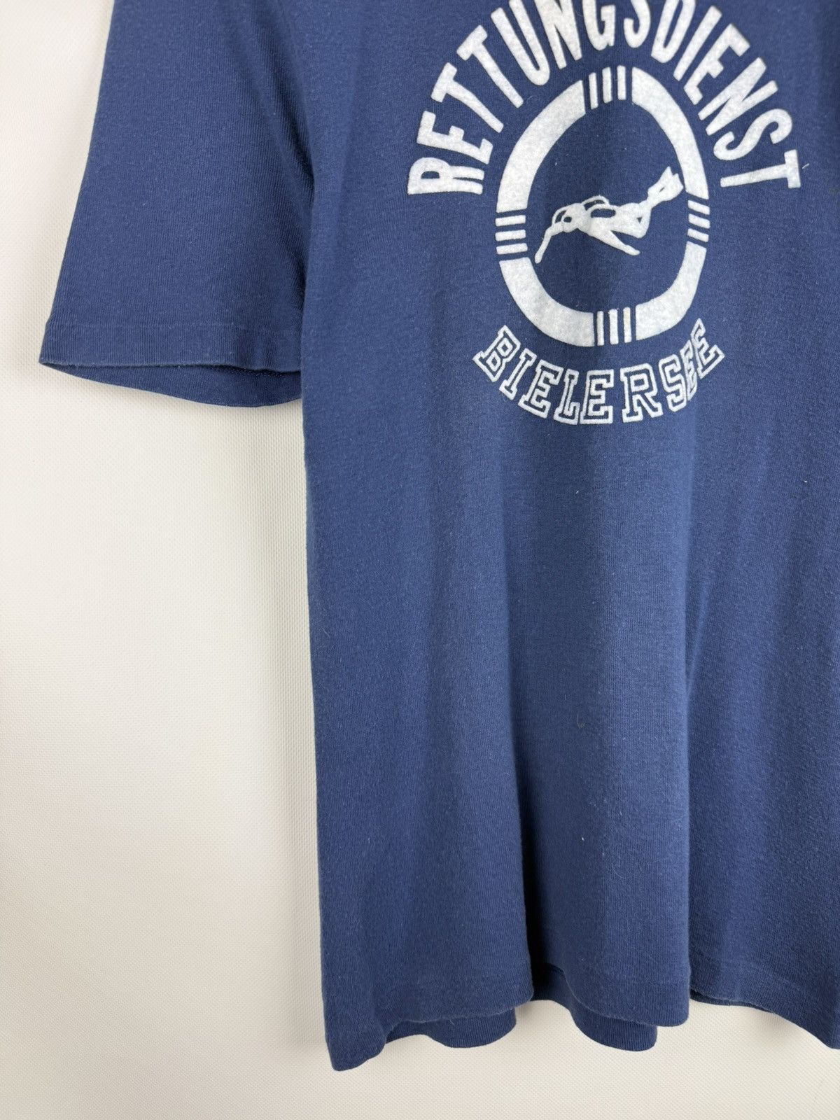 Vintage Tilt Rettungsdienst Bielersee Vintage 70 French Work T Shirt Size US M / EU 48-50 / 2 - 7 Thumbnail