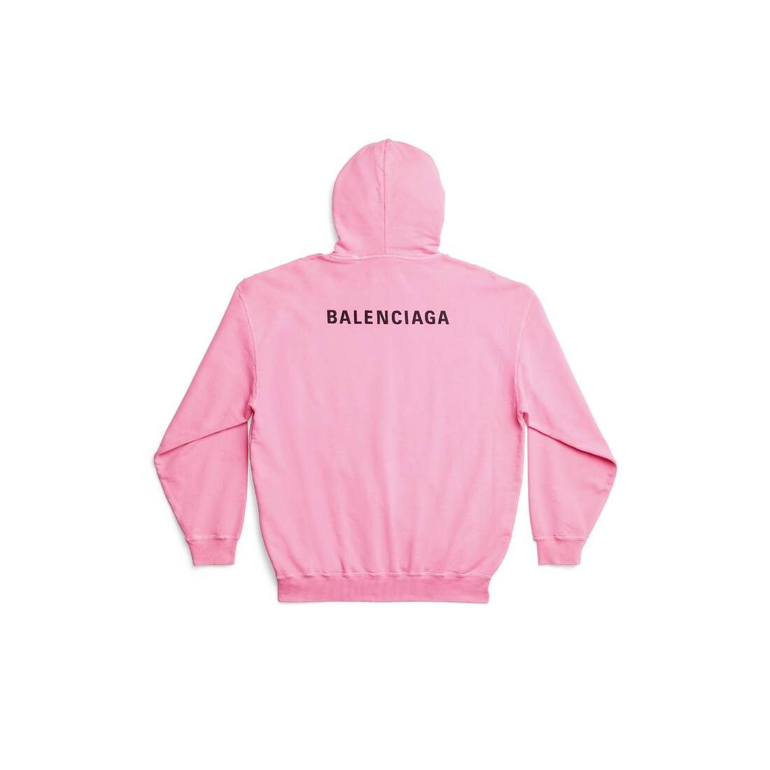 Balenciaga o1tr1nto0725 Back Hoodie Medium Fit in Fluo Pink Size US S / EU 44-46 / 1 - 6 Thumbnail