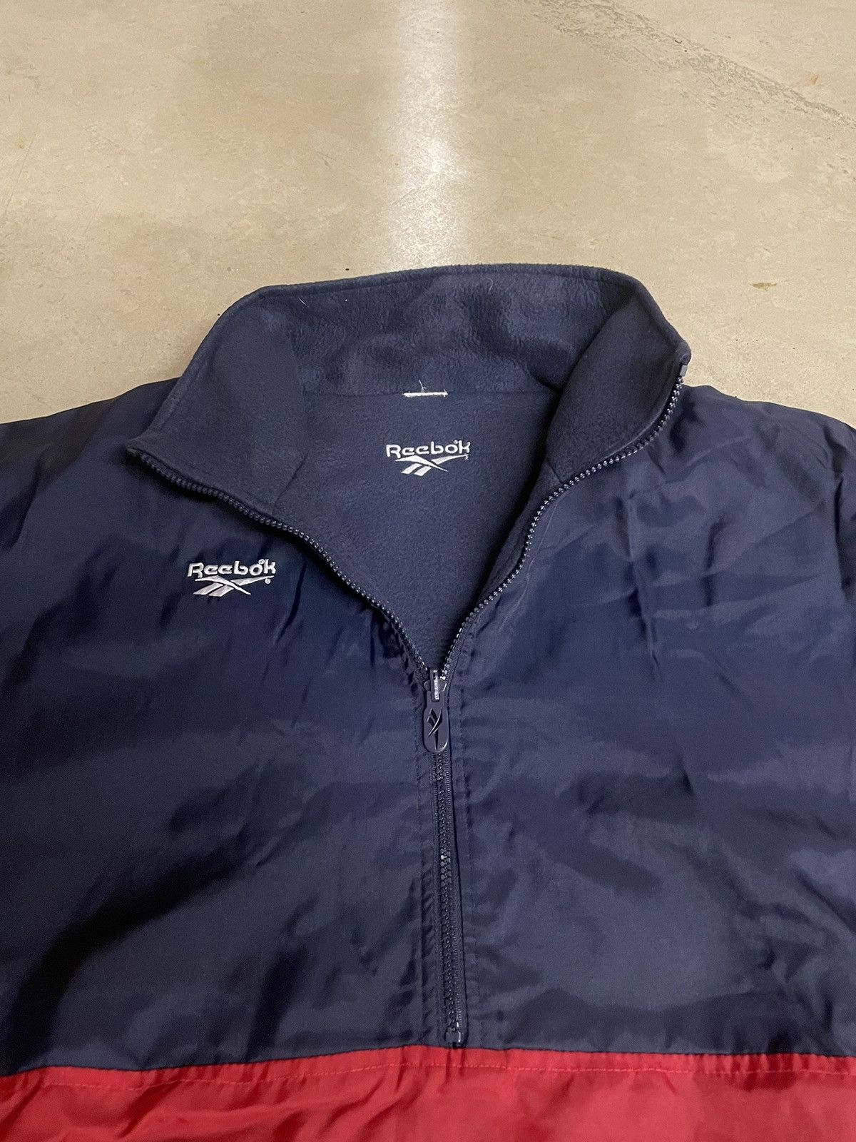 Reebok Vintage 90’s Reebok Fleece-lined 1/4-zip REVERSIBLE Jacket! Size US XL / EU 56 / 4 - 10 Thumbnail