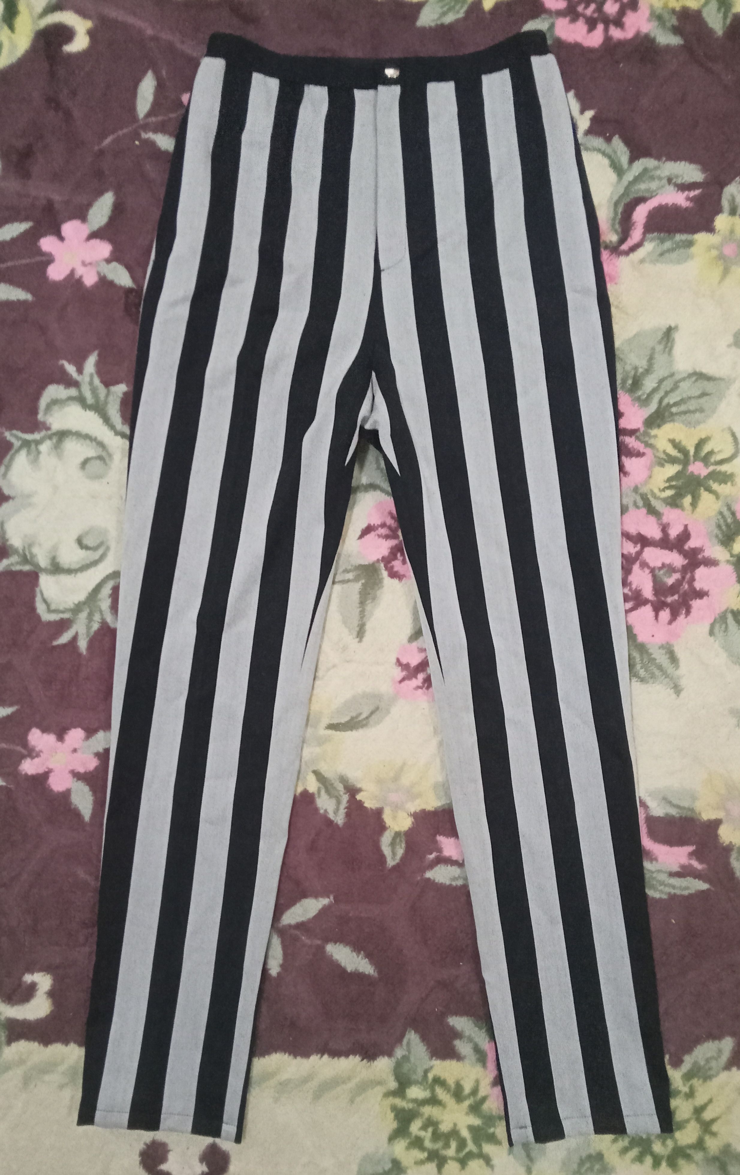 Designer × Limi Feu × Yohji Yamamoto Limi Feu Yohji Yamamoto Prisoner Stripes Pants Size 28" / US 6 / IT 42 - 1 Thumbnail