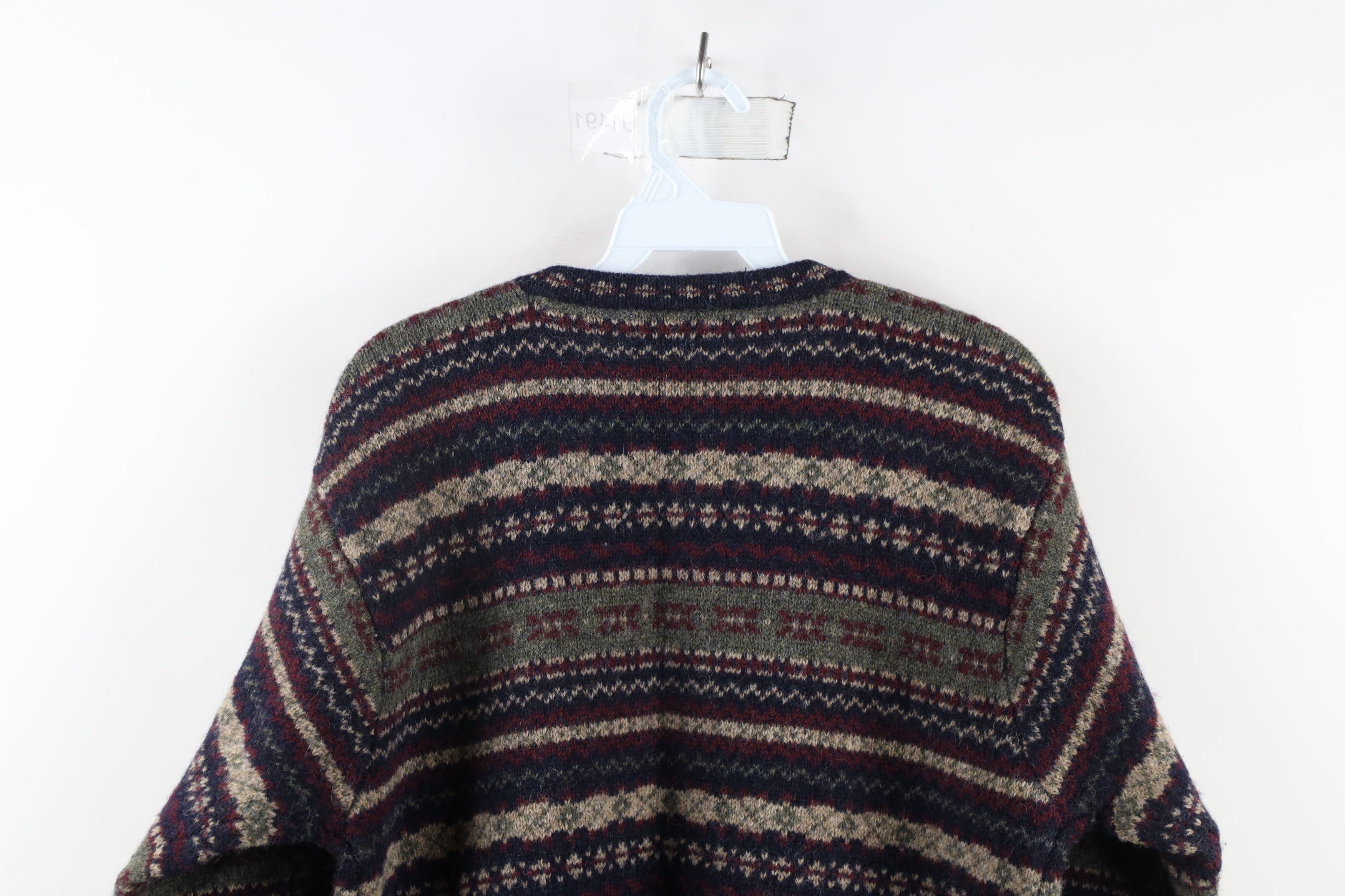 Vintage Vintage 90s Streetwear Wool Fair Isle Knit Cardigan Sweater Size S / US 4 / IT 40 - 6 Thumbnail
