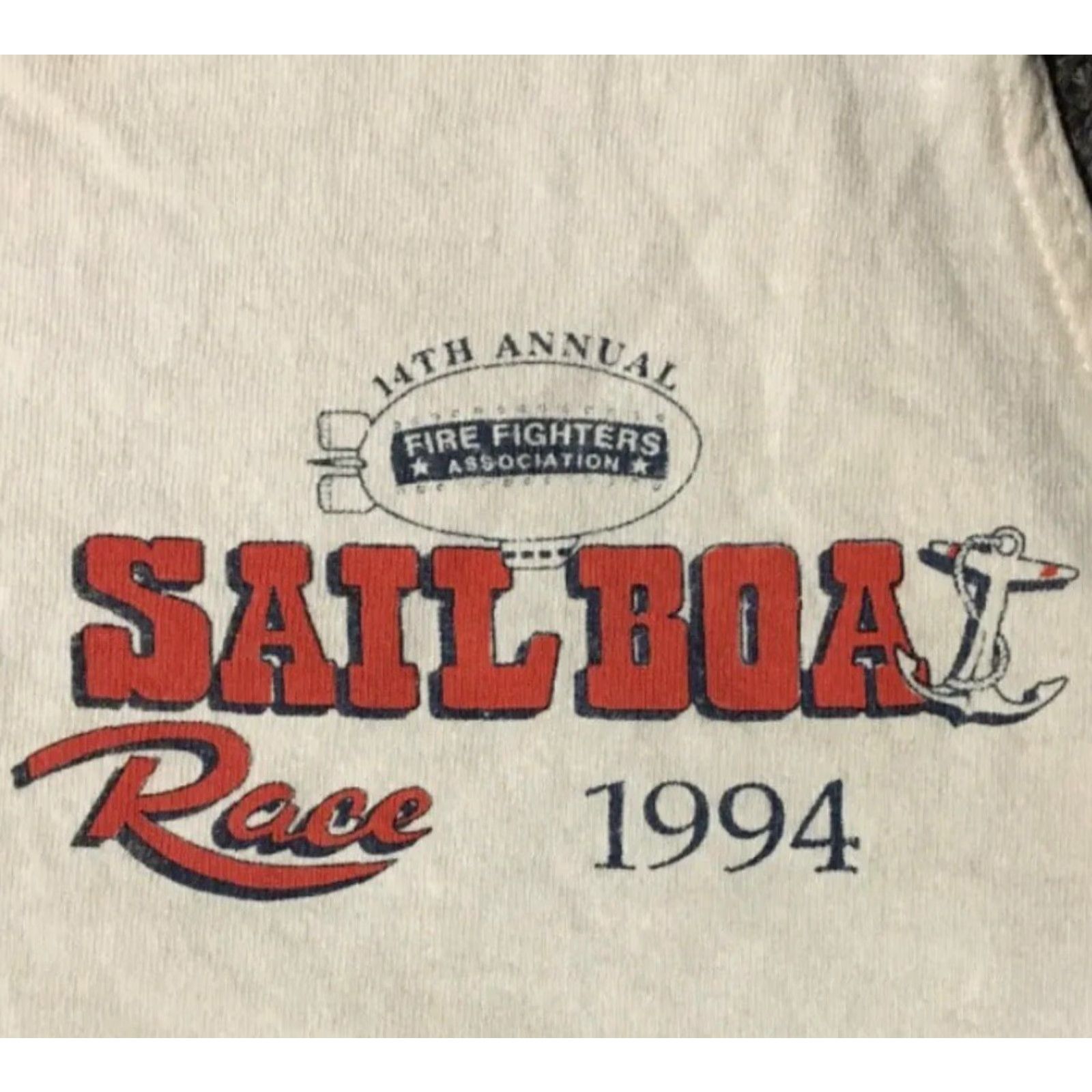 Vintage VINTAGE Fire Fighter Tank Top Shirt M White Distressed 90s Anaheim Boats Sailboat Race Boots USA Men Size US M / EU 48-50 / 2 - 4 Thumbnail