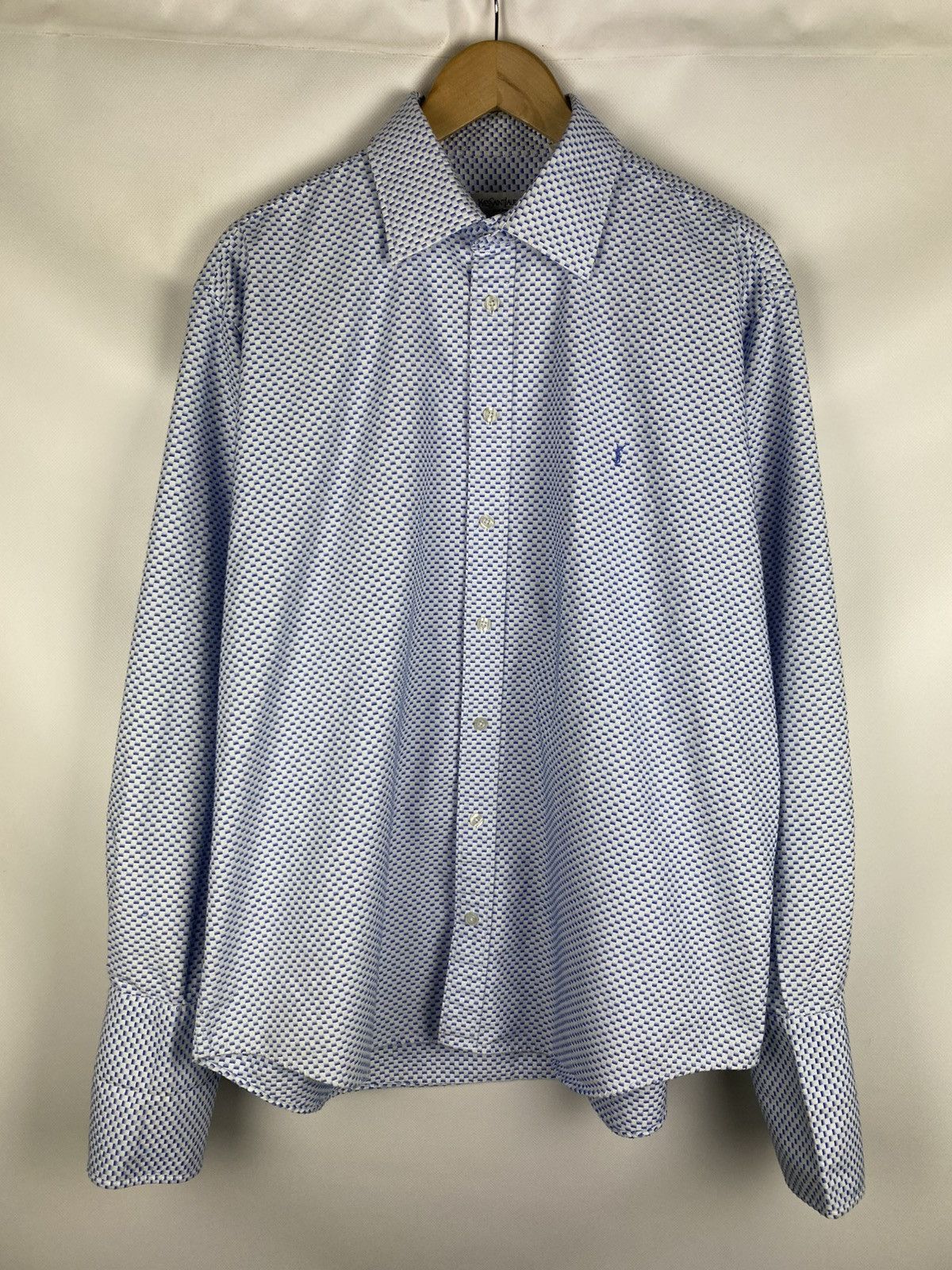 Yves Saint Laurent VtG YSL Yves Saint Laurent Long Sleeve Heavy Button Up Shirt Size US XL / EU 56 / 4 - 1 Thumbnail