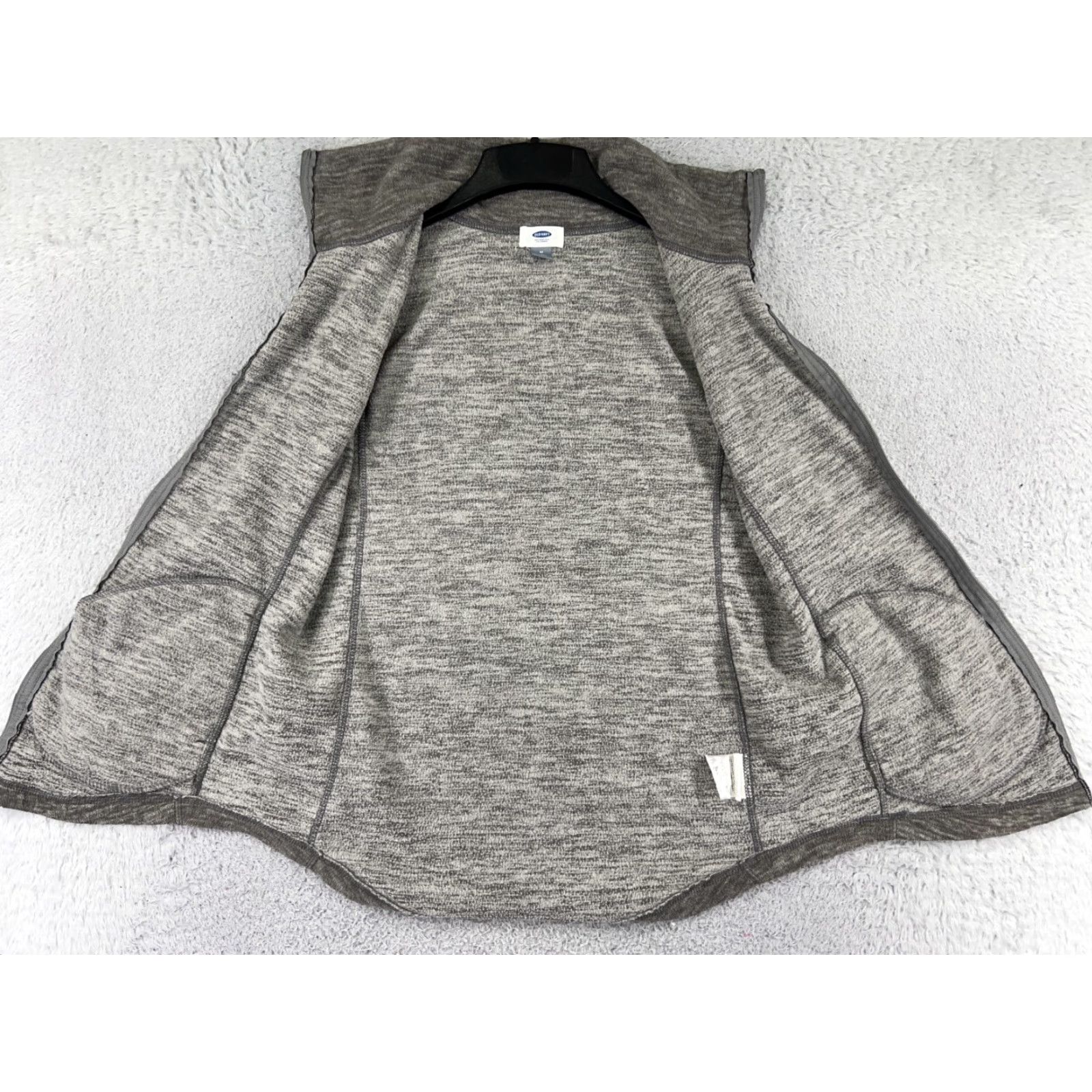 Old Navy Old Navy Vest Womens Medium Gray Full Zip Polyester Fleece Mock Neck Size M / US 6-8 / IT 42-44 - 5 Thumbnail
