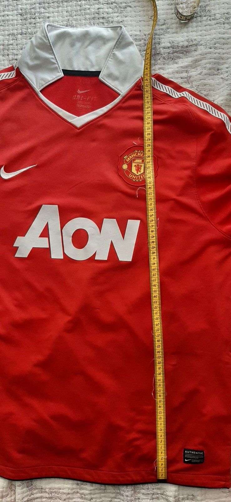 Nike Vintage 2010-2011 Manchester United Home Jersey Size US XL / EU 56 / 4 - 6 Thumbnail