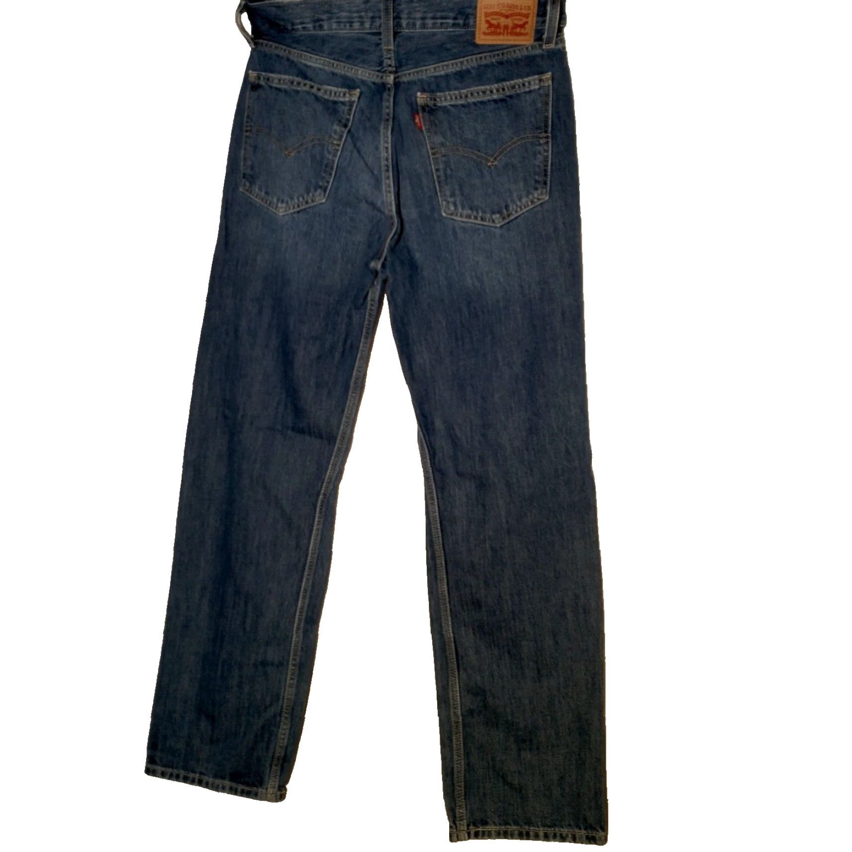 Levi's VINTAGE Levi's Low Pro Straight Jeans Women Size 29 Blue Denim Distressed Holes 5-Pocket Design Size 29" - 2 Thumbnail